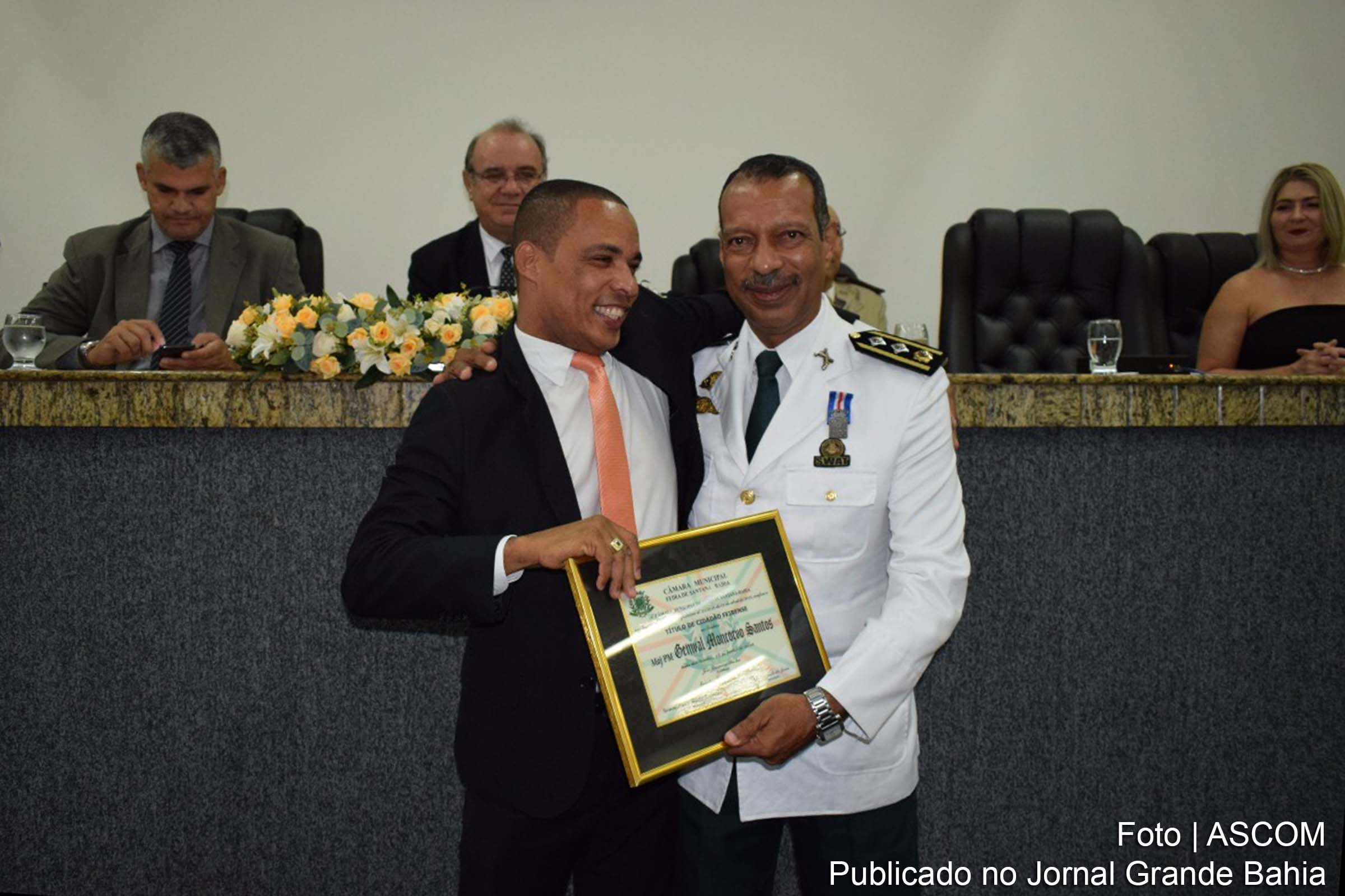 Major Genival Moncorvo é homenageado na Câmara Municipal de Feira de Santana.