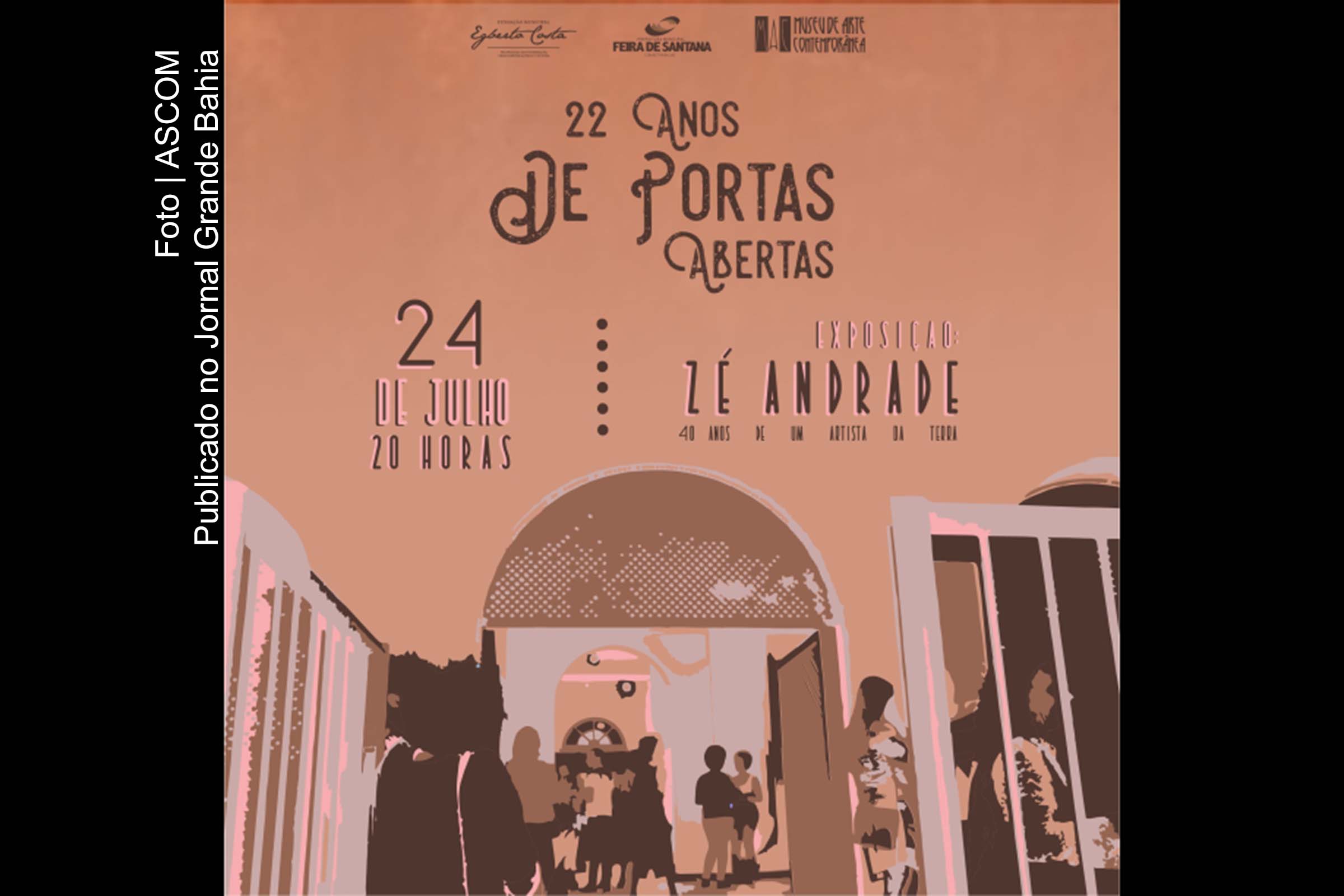 Cartaz anuncia exposição 40 anos de Um Artista da Terra.