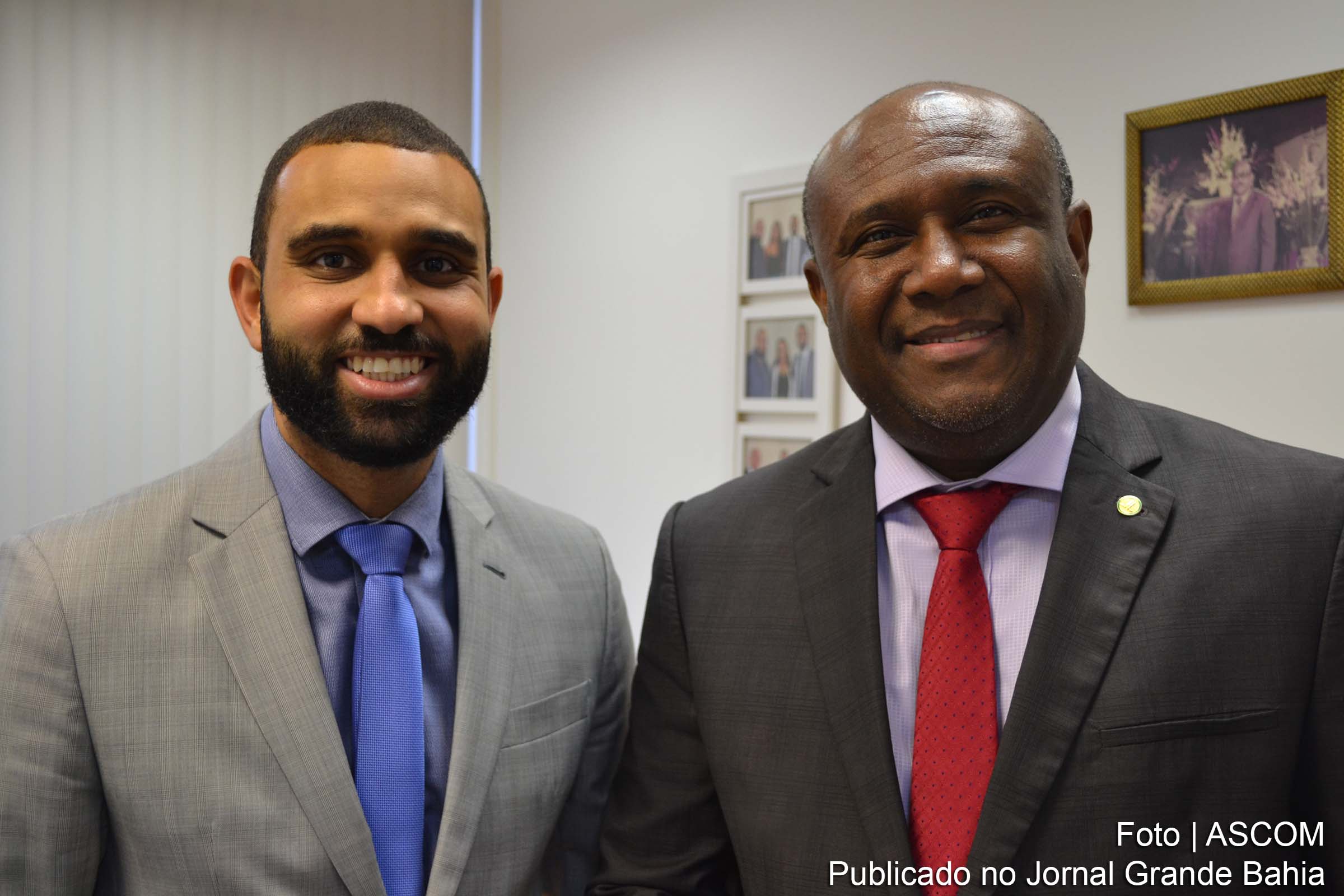 Deputado estadual Heber Santana e o deputado federal Antônio Lázaro Silva.