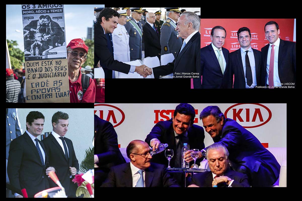 Imagens revelam predileção política e afinidade ideológica do juiz federal Sérgio Moro, magistrado responsável pela condenação do ex-presidente Lula.