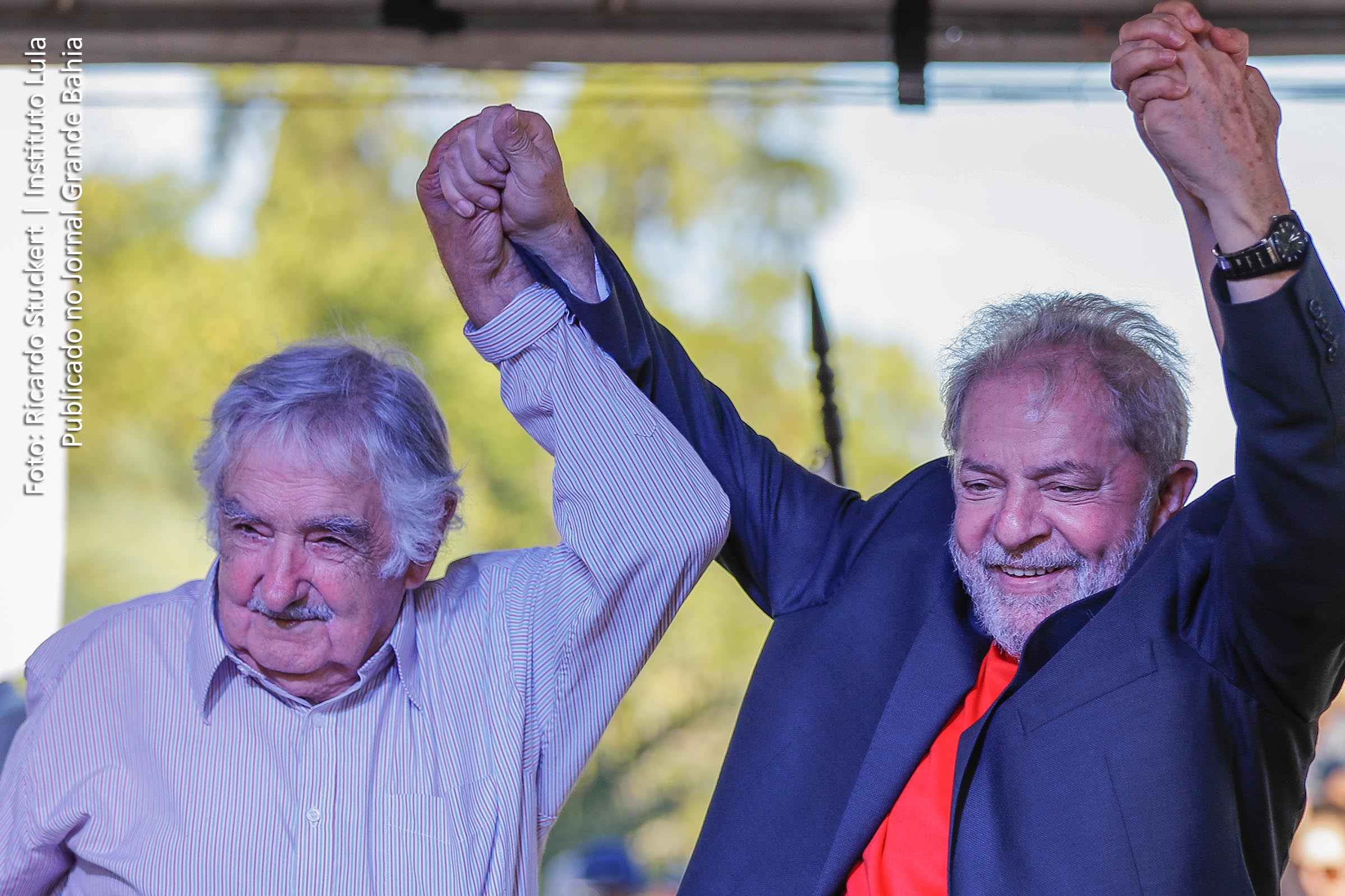 Ex-presidentes da República Luiz Inácio Lula da Silva e Pepe Mujica.