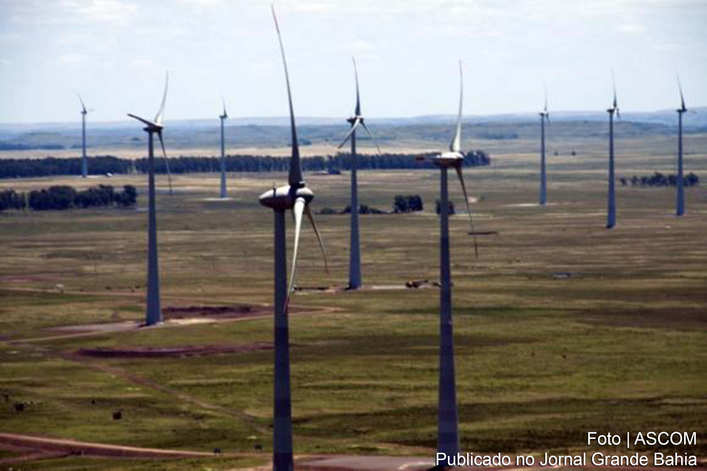 Usina eólica de Cerro Chato no Rio Grande do Sul.