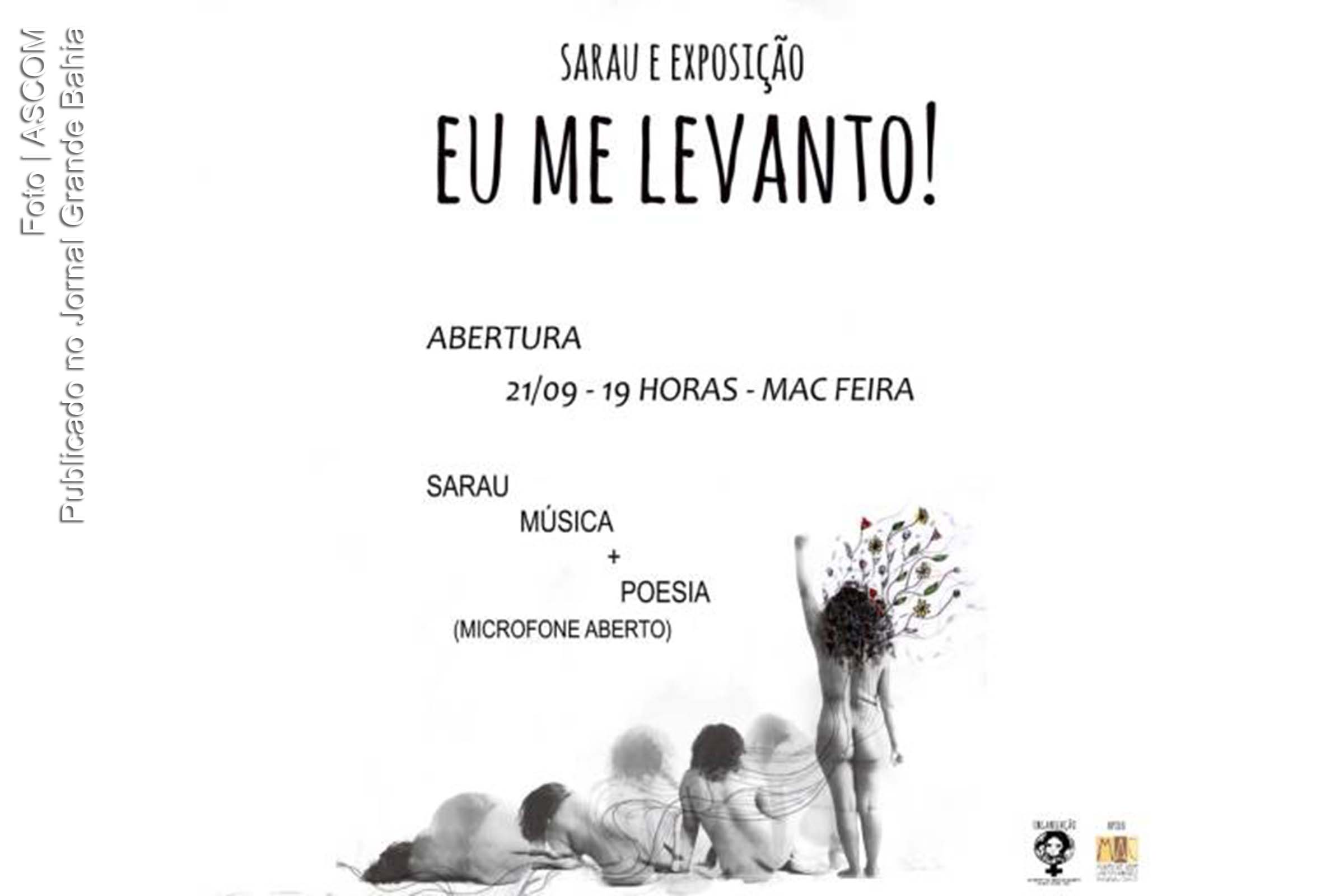 Cartaz do sarau e exposição ‘Eu Me Levanto’.