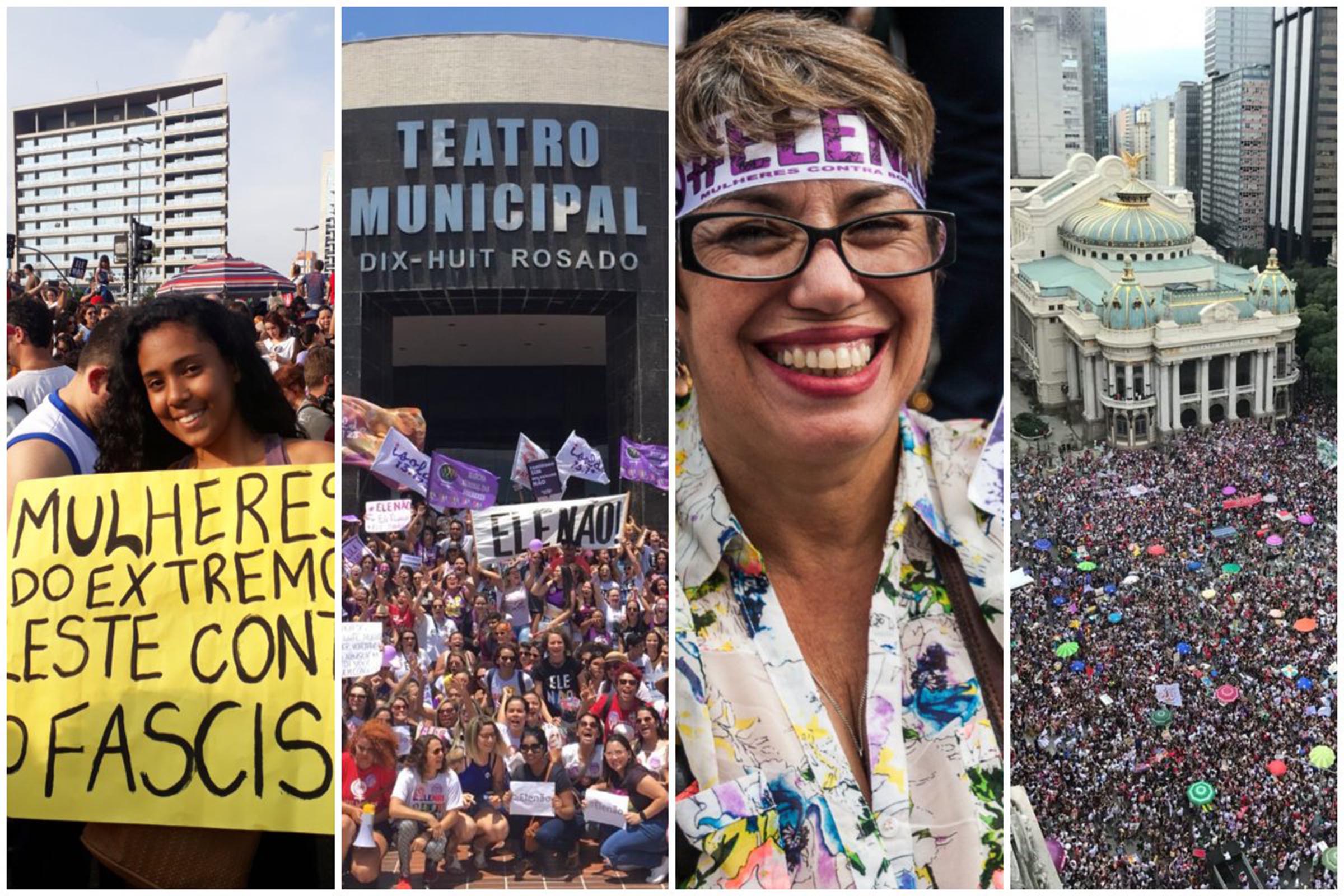 Eleições 2018: Em cidades do Brasil e no exterior, mulheres protestam contra candidatura do político de extrema-direita Jair Bolsonaro #EleNão