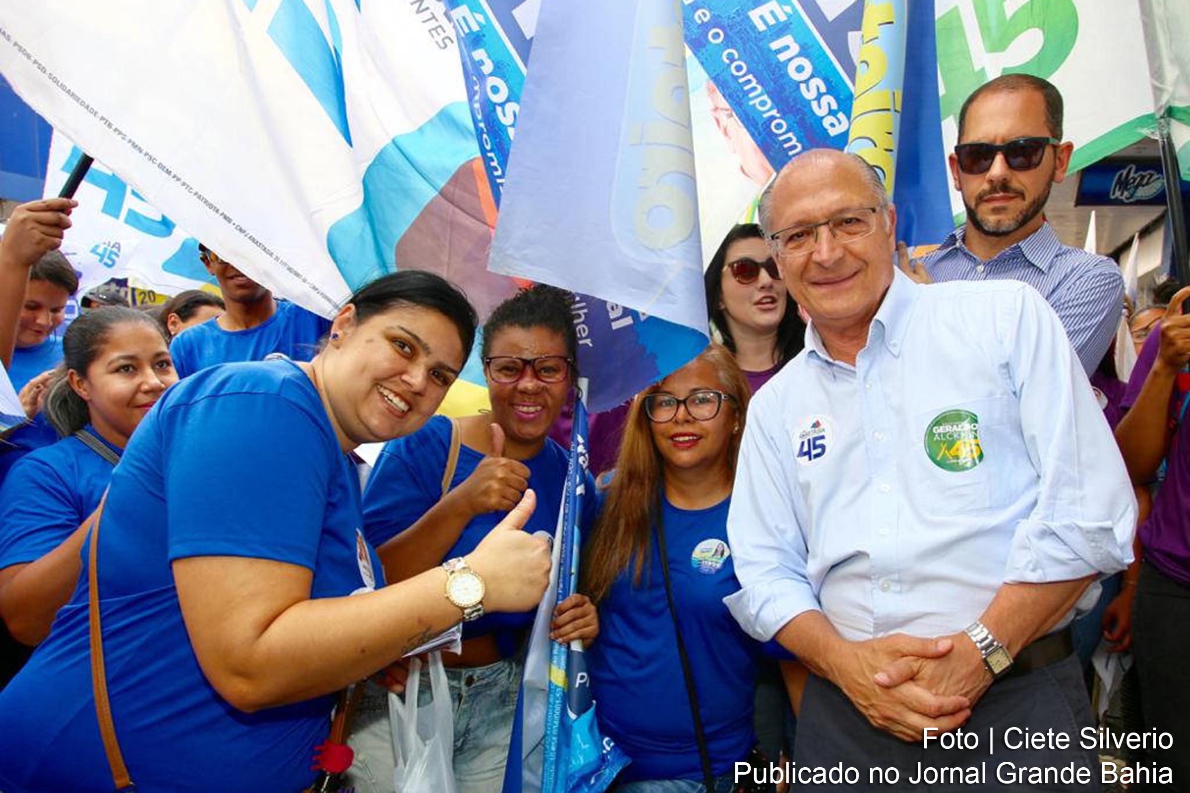 Geraldo Alckmin (PSDB/SP) durante campanha eleitoral para presidente da República.
