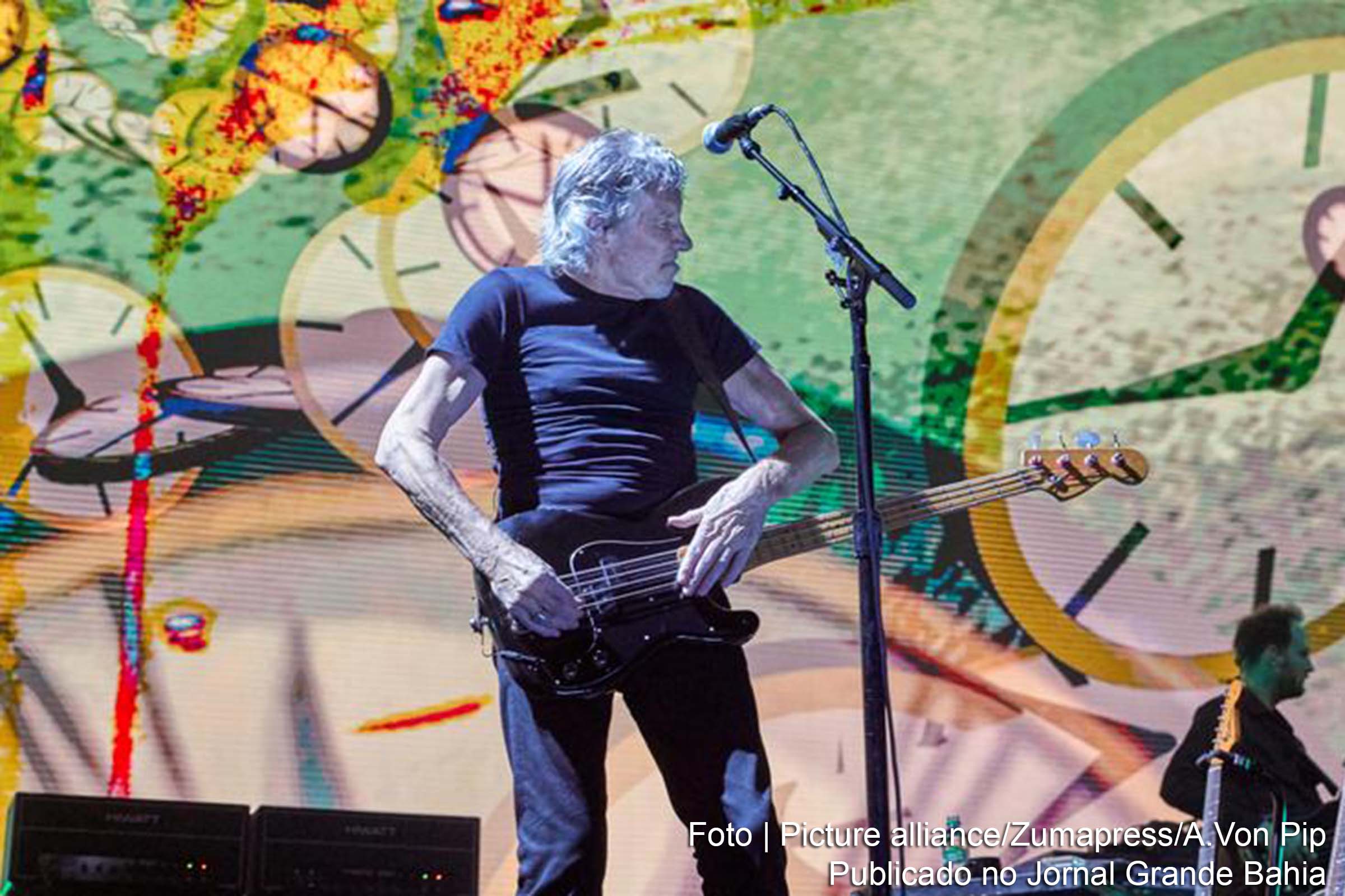O ex-integrante do Pink Floyd durante apresentação da 'Us+Them' em Liverpool, em julho.
