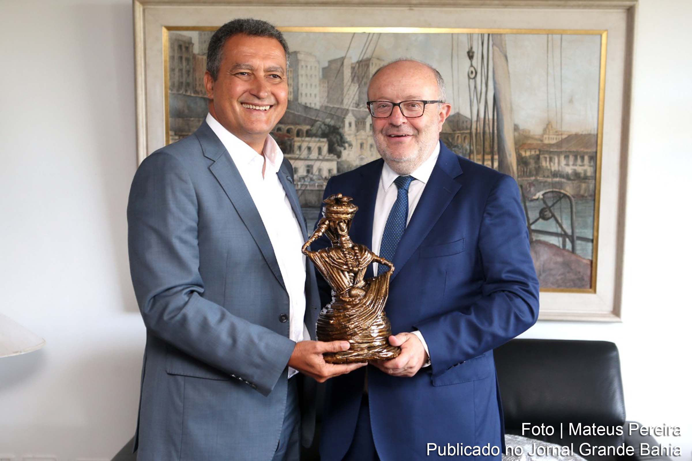 Governador Rui Costa e Fernando Garcia Casas, embaixador da Espanha no Brasil.