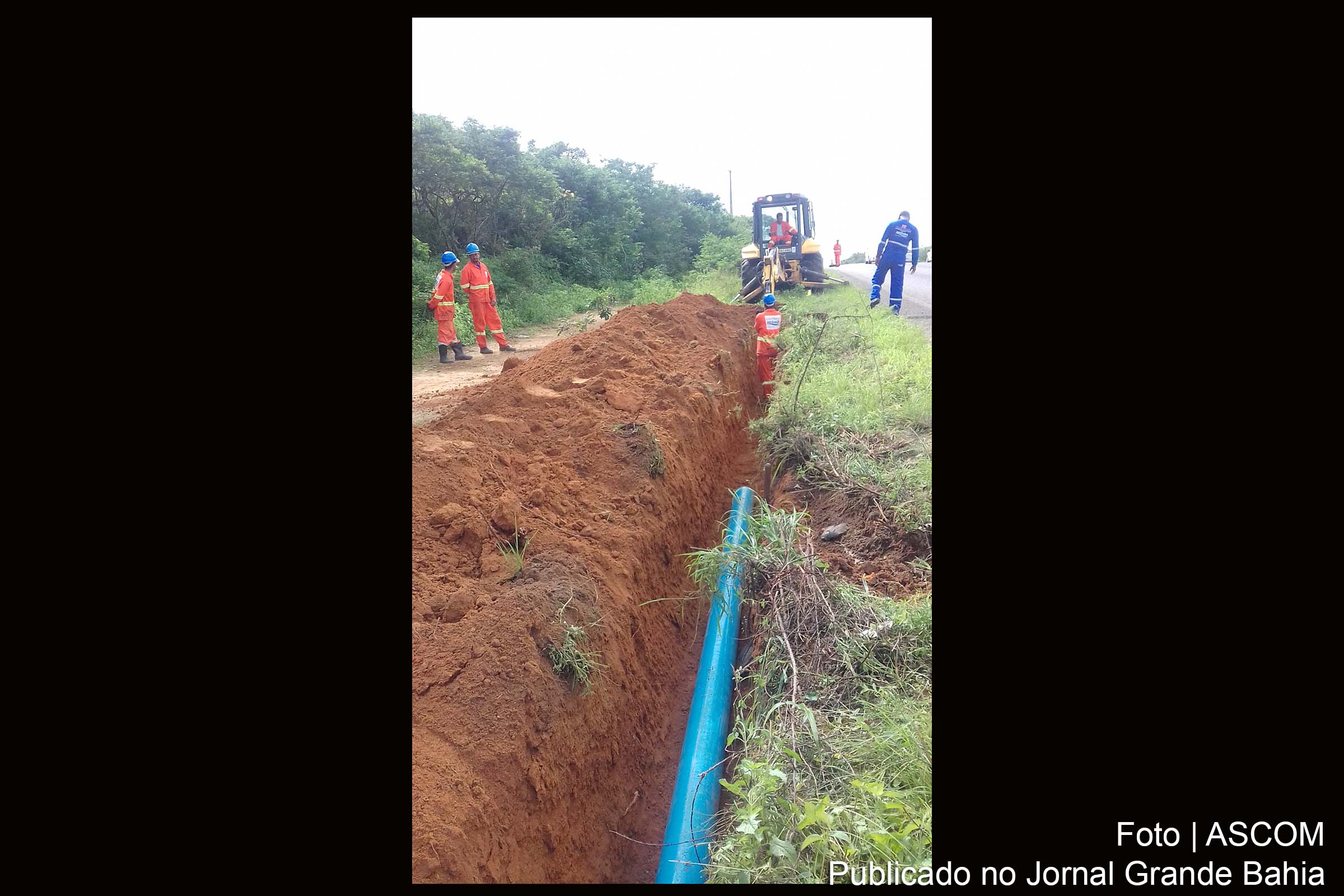EMBASA investe na ampliação da rede de água potável de Santanópolis e Santa Bárbara.