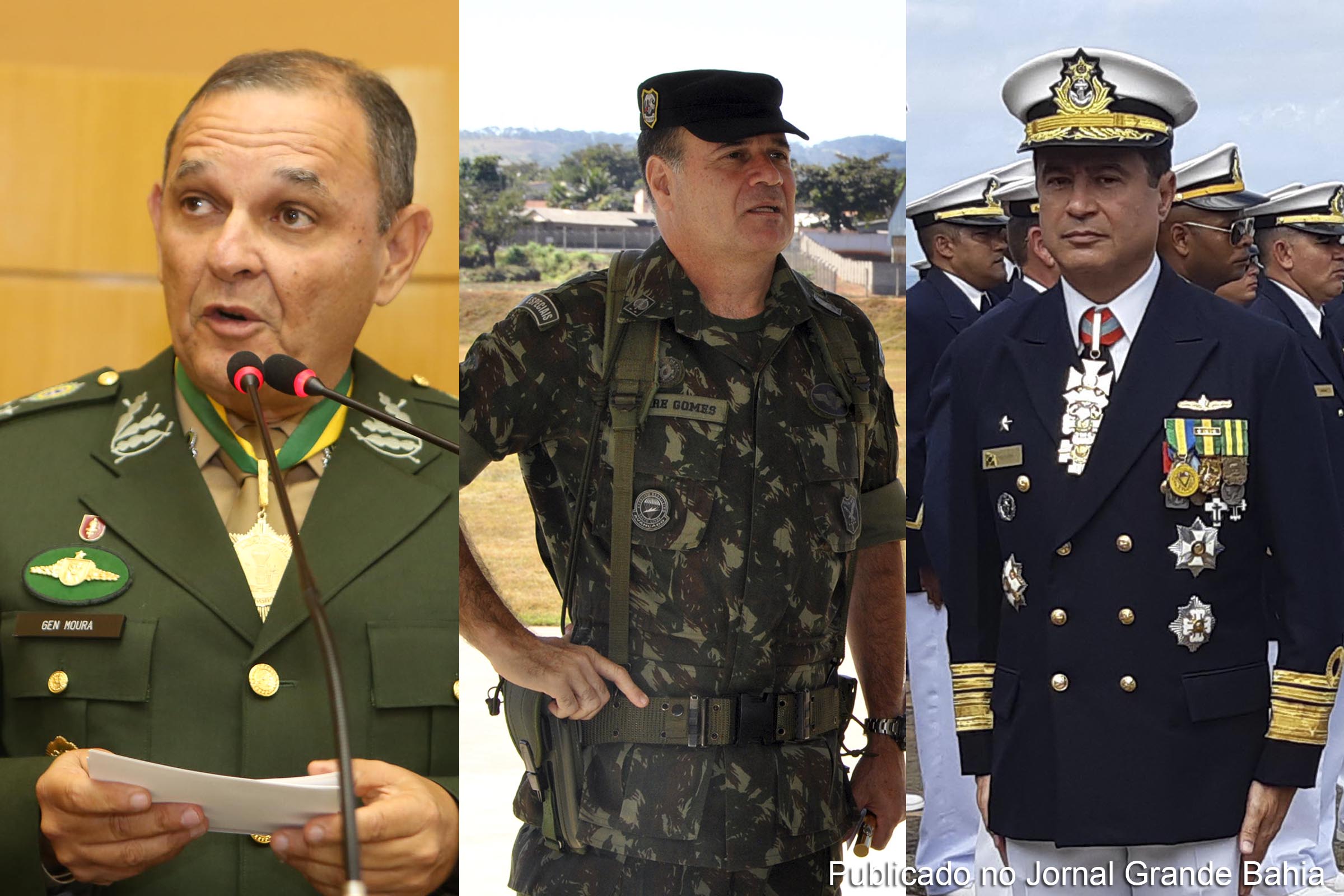Generais Artur Costa Moura e Marco Antônio Freire Gomes, e o almirante Almir Garnier Santos profissionais das Forças Armadas do Brasil prestam relevantes serviços ao povo brasileiro e atuam de forma destacada em favor dos nordestinos.