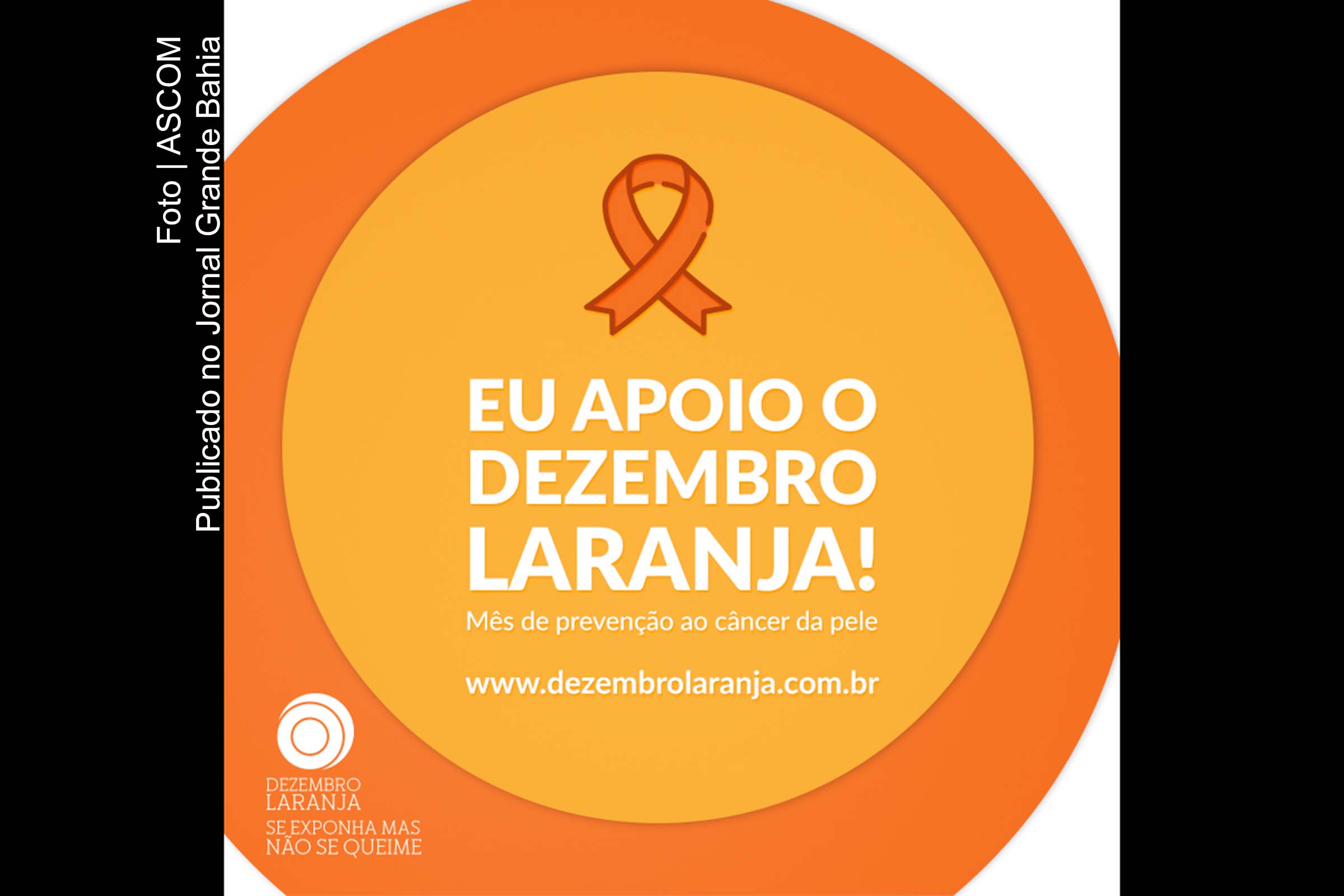 Cartaz da campanha de prevenção do câncer de pele promovida pela Sociedade Brasileira de Dermatologia.