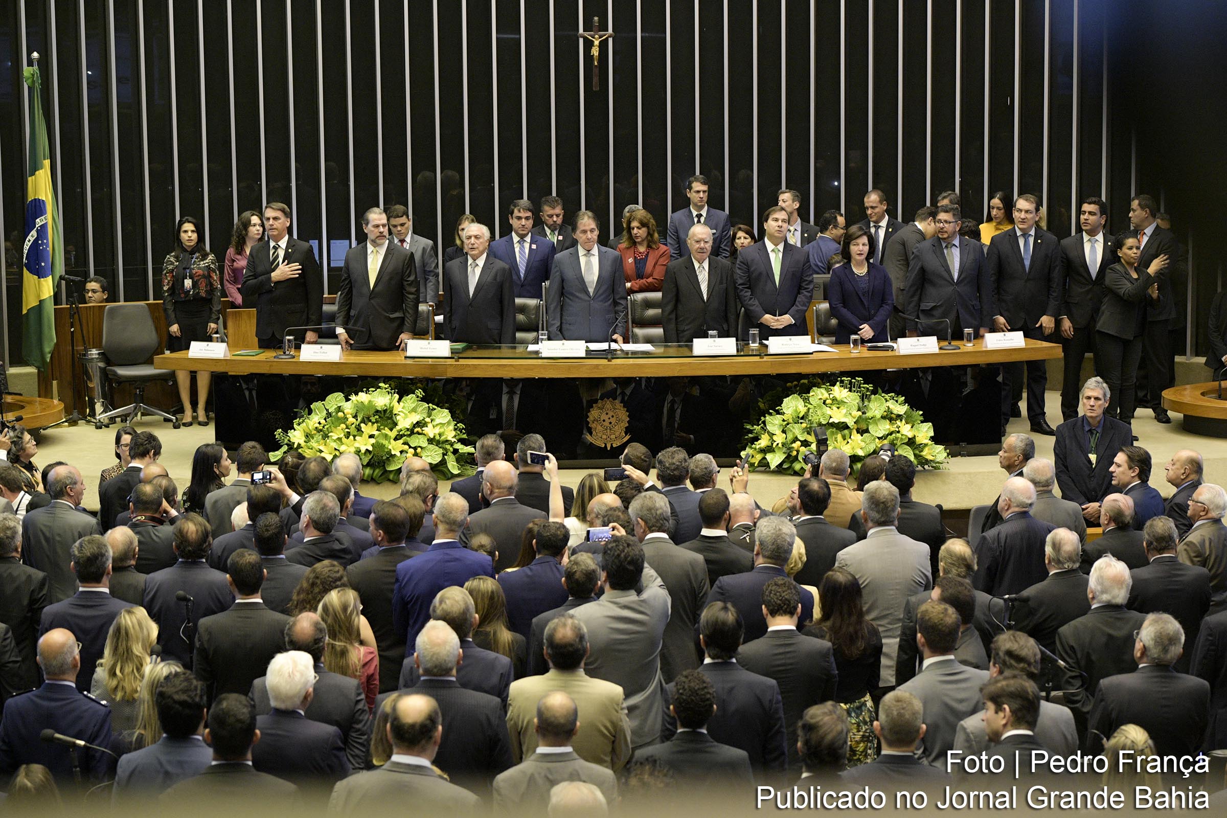 Presidentes dos três Poderes comemoram os 30 anos da Constituição Federal, em sessão do Congresso Nacional