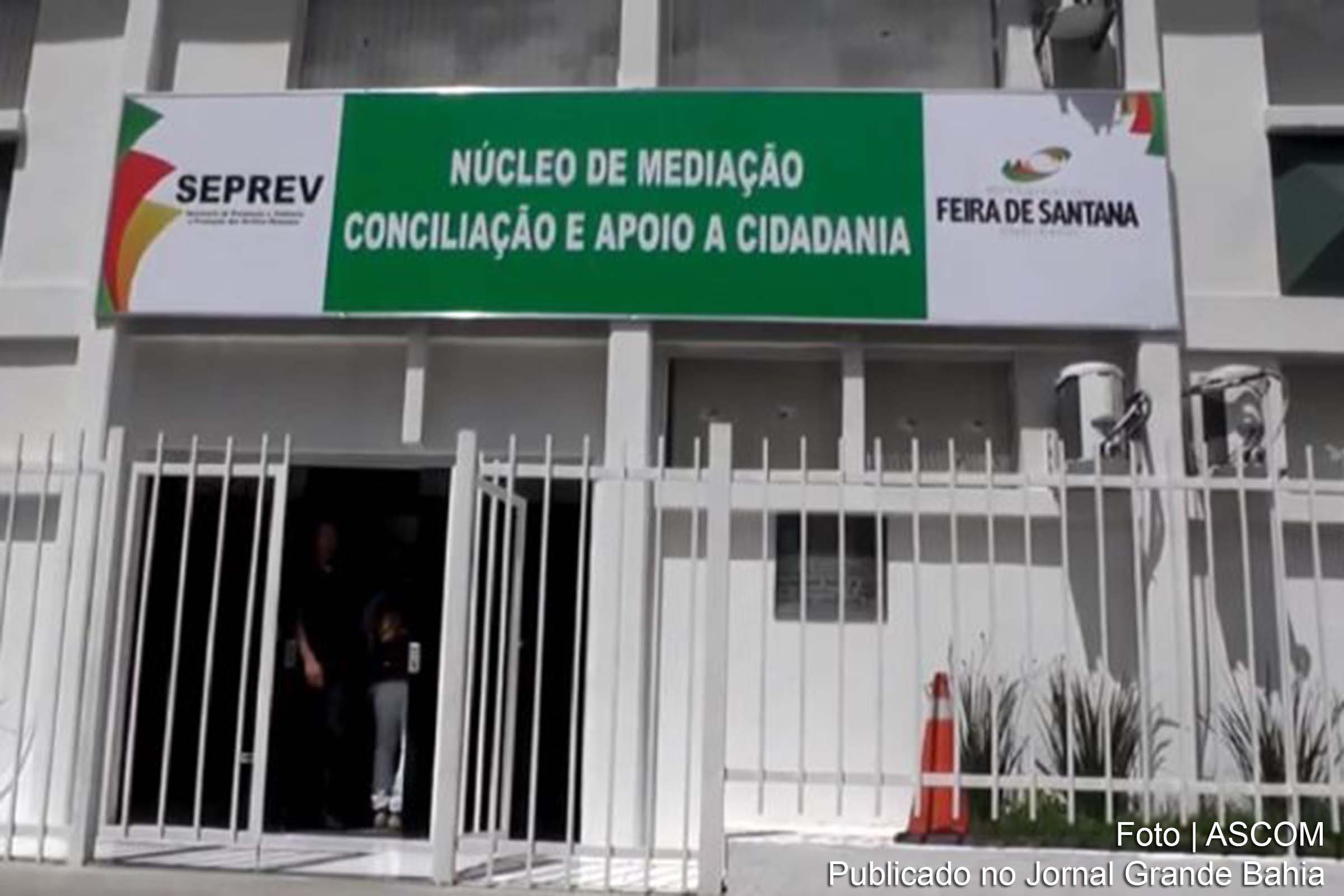 Fachada do Núcleo de Mediação, Conciliação e Apoio à Cidadania da Seprev.