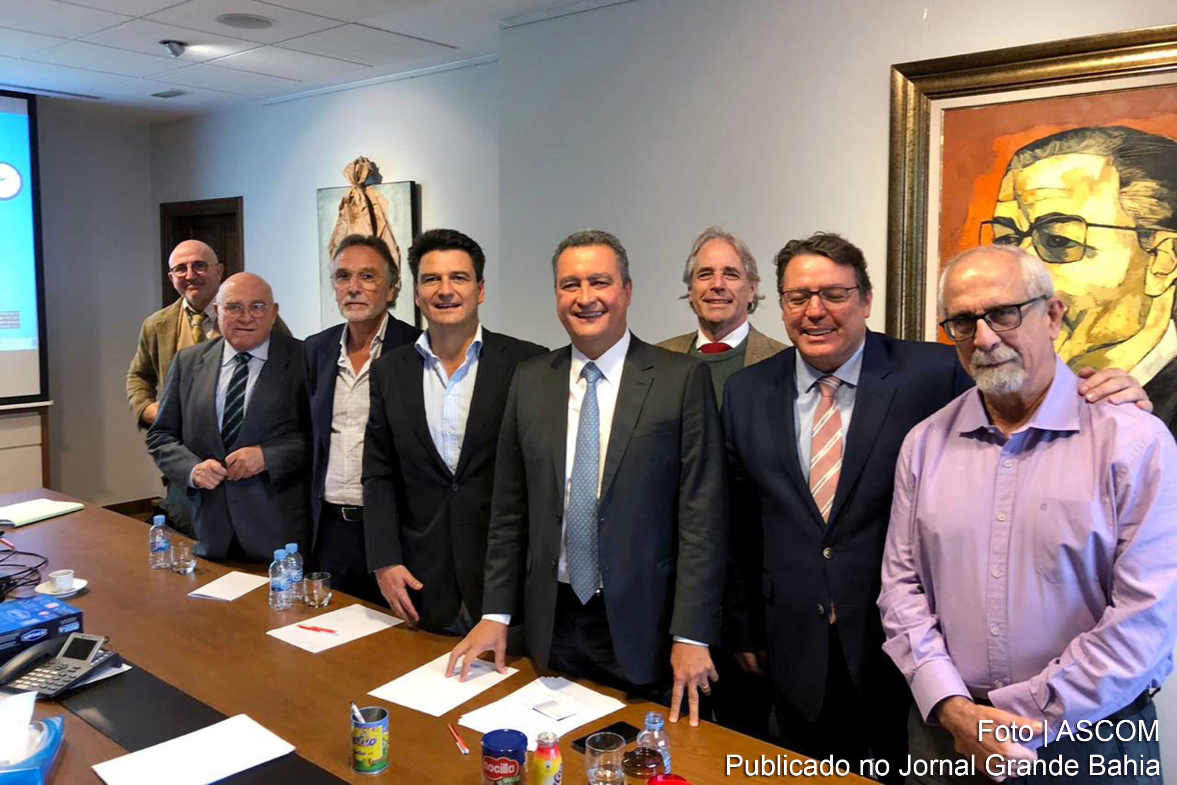 Governador Rui Costa participa de reunião em investidores da Espanha.