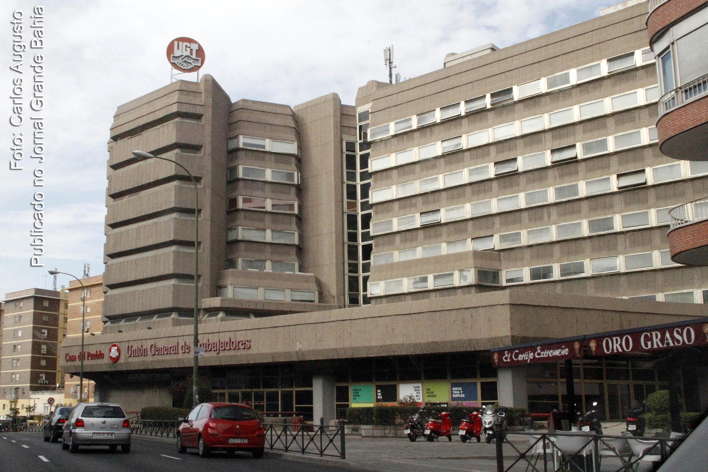 Vista da sede da União Central dos Trabalhadores da Espanha, em Madri.