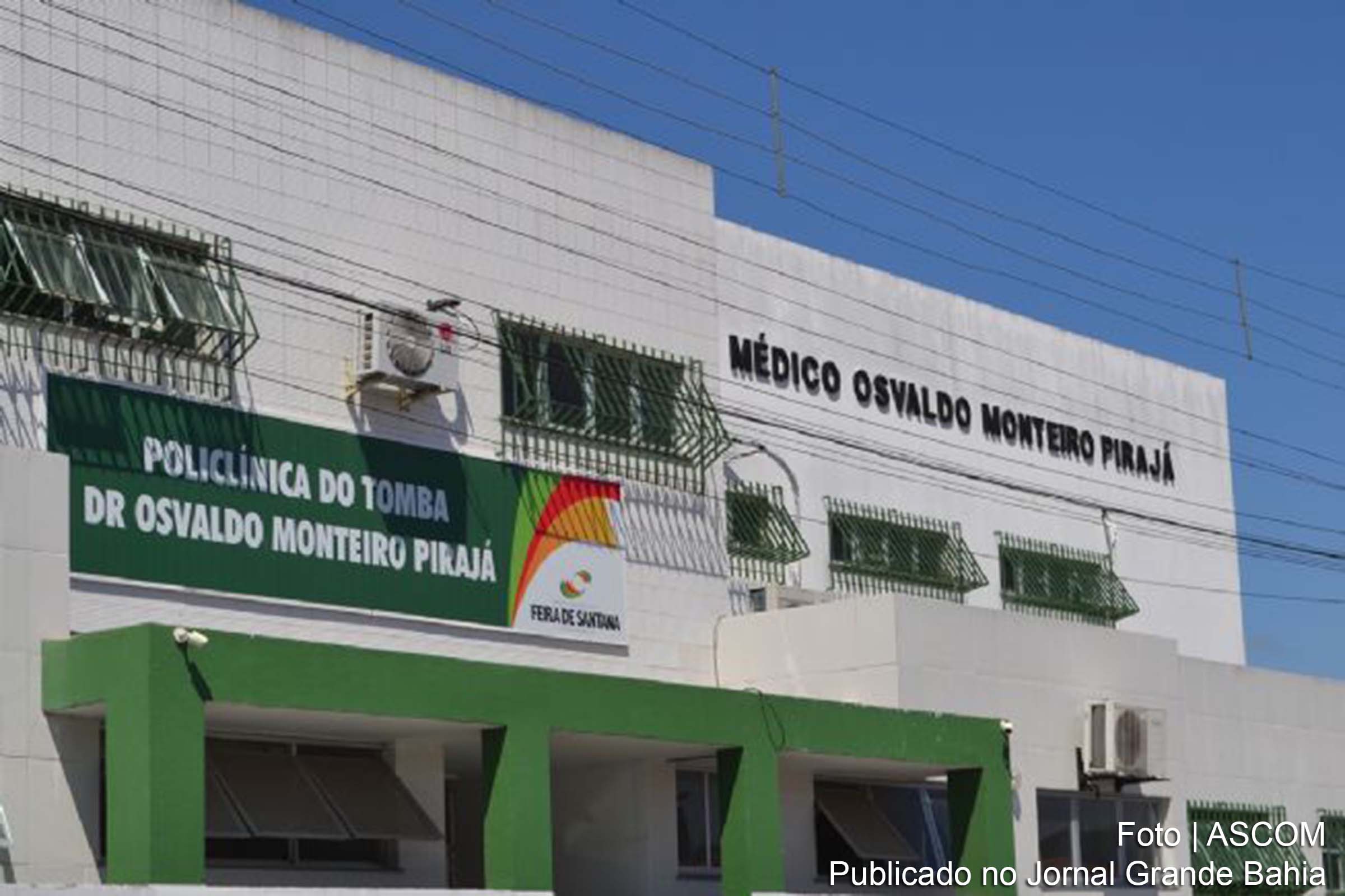 Fachada da Policlínica Dr. Osvaldo Monteira Pirajá no Bairro Tomba.