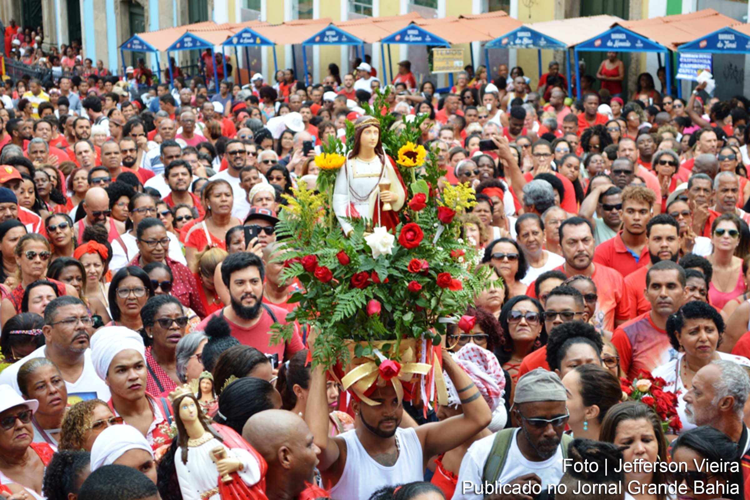 Festa de Santa Bárbara realizada no Largo do Pelourinho.