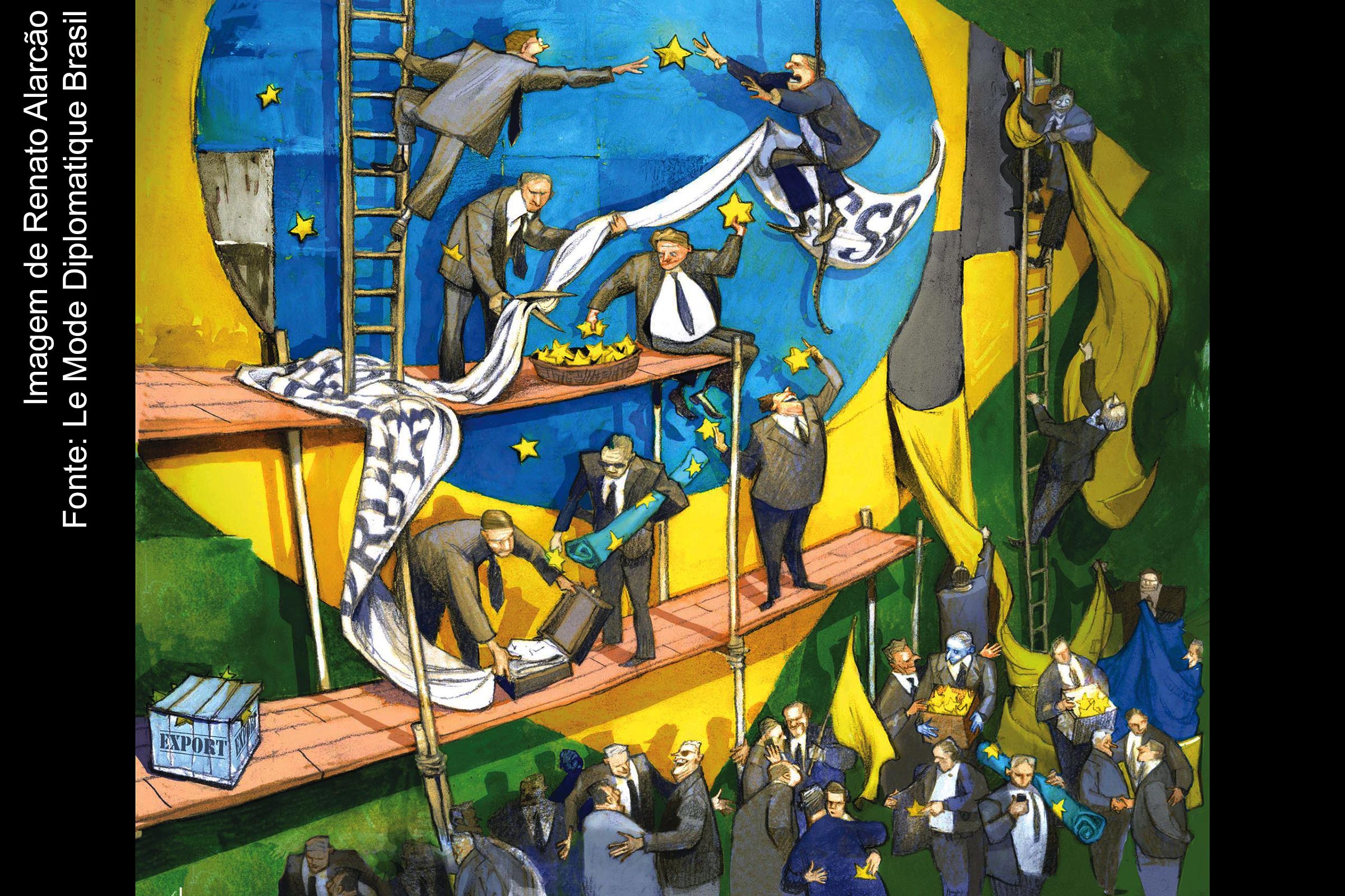 Ilustração do artigo 'Uma inovação: brasileira o fascismo servil'.
