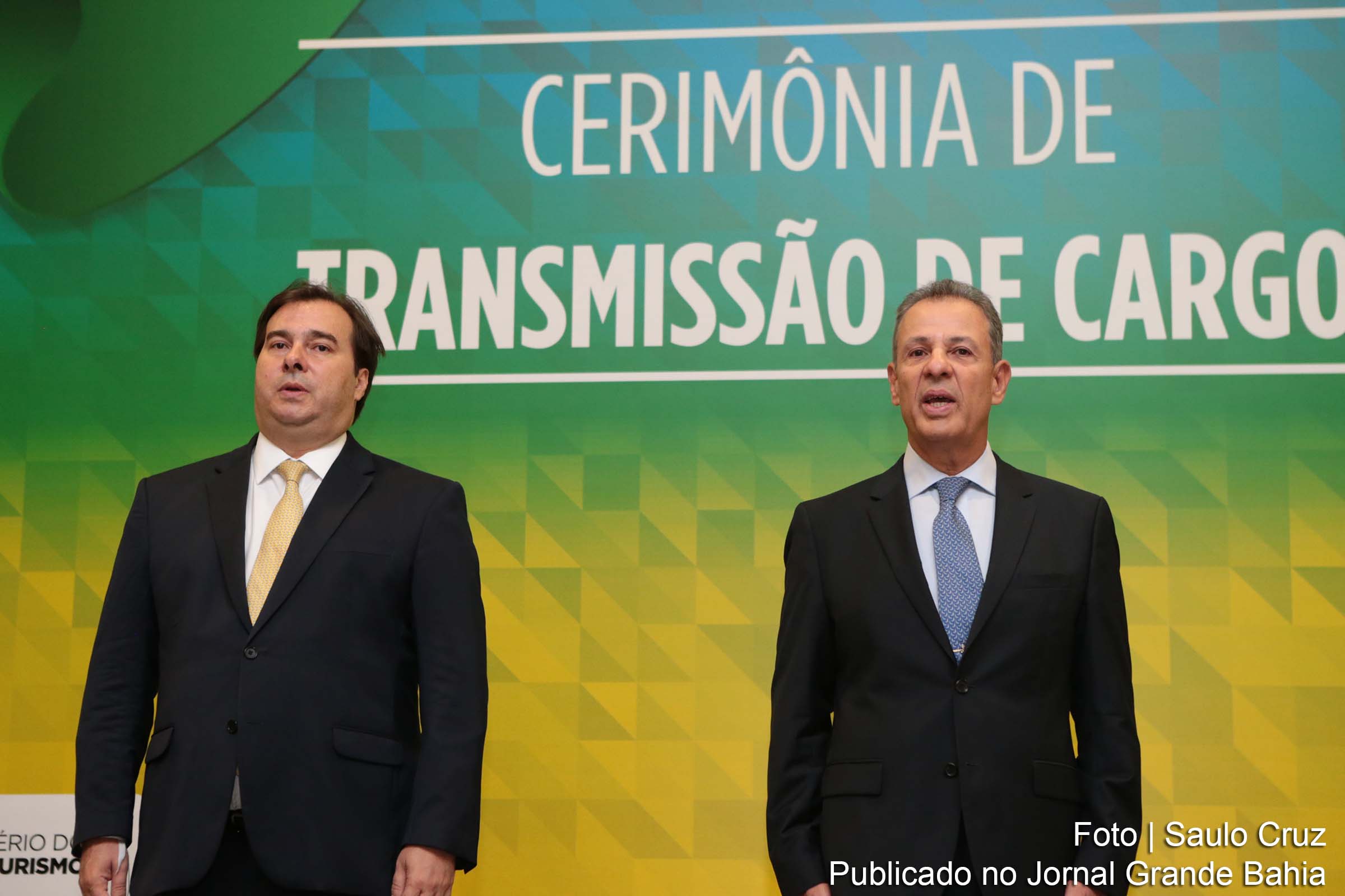 Deputado Rodrigo Maia e Bento Costa Lima de Albuquerque, almirante e ministro de Minas e Energia.