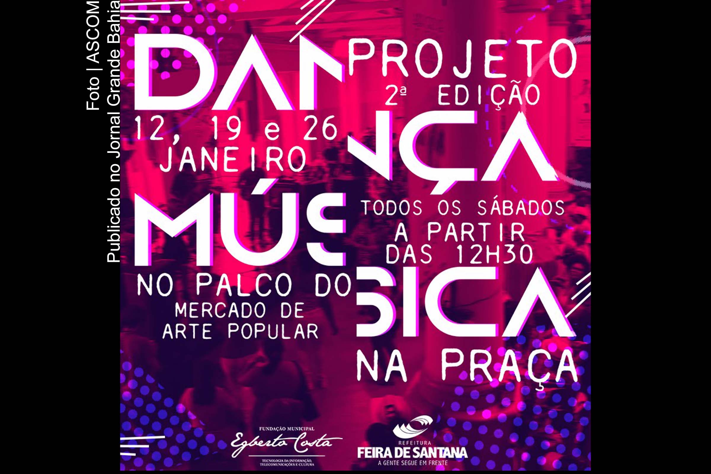 Cartaz anuncia projeto Dança 2019.
