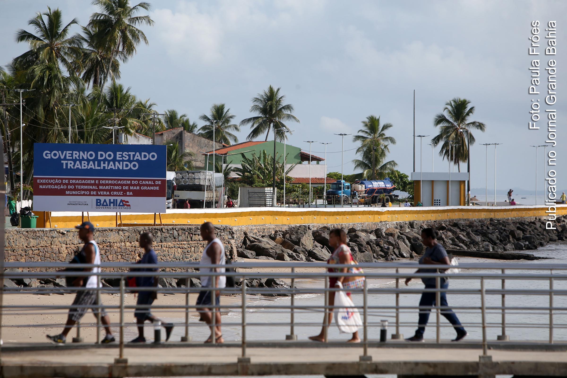 Governo da Bahia realiza dragagem e derrocagem do canal de navegação dos terminais de Mar Grande e Bom Despacho.