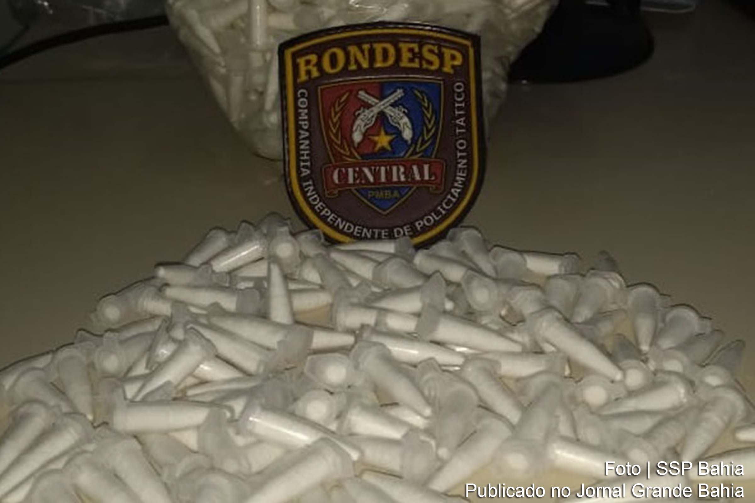 Cocaína é aprendida pela Polícia Militar da Bahia.