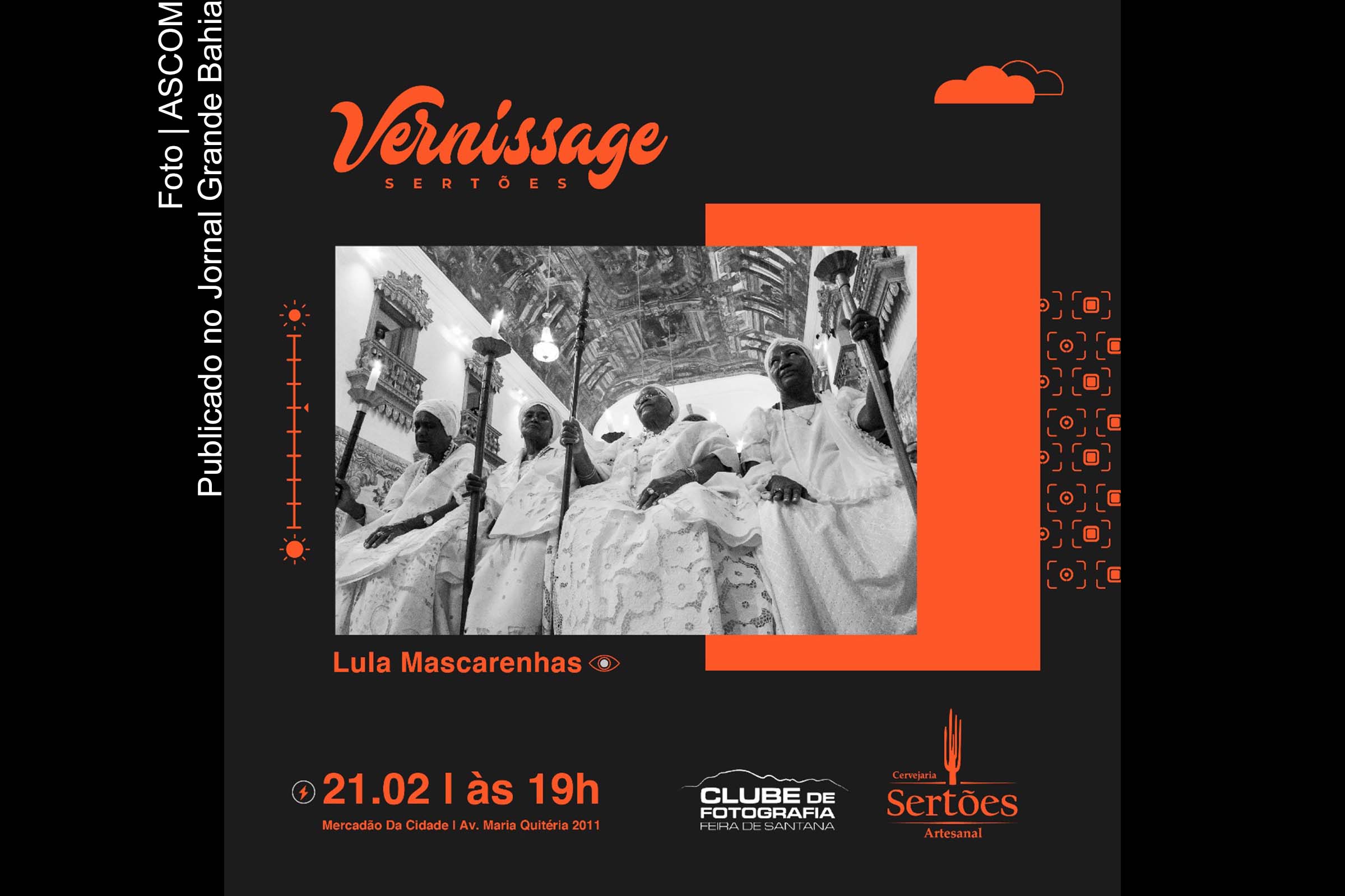 Cartaz anuncia exposição fotográfica do Clube de Fotografia de Feira de Santana.