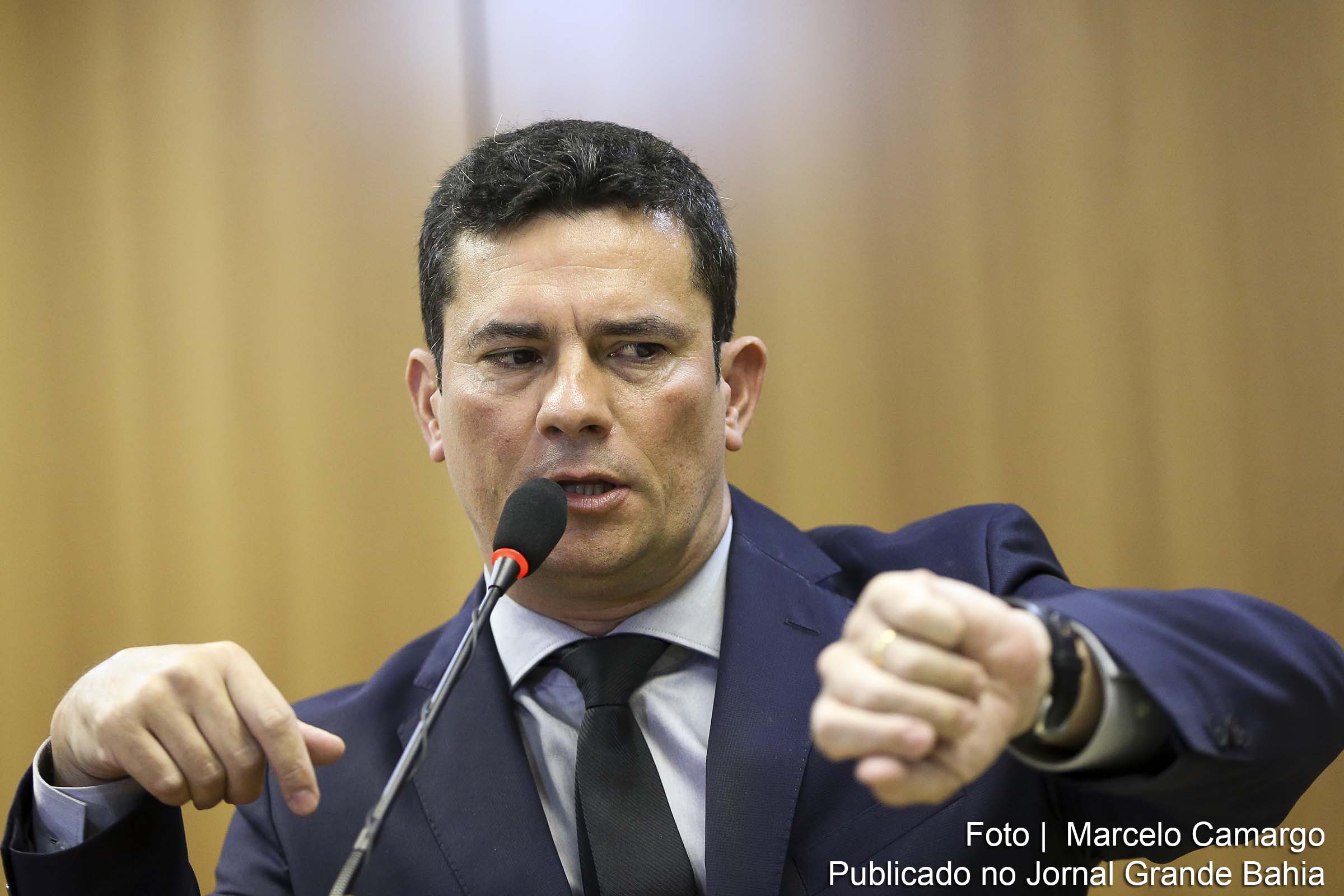 Ministro da Justiça e Segurança Pública, Sergio Moro, apresenta a jornalistas o projeto de lei Anticrime .