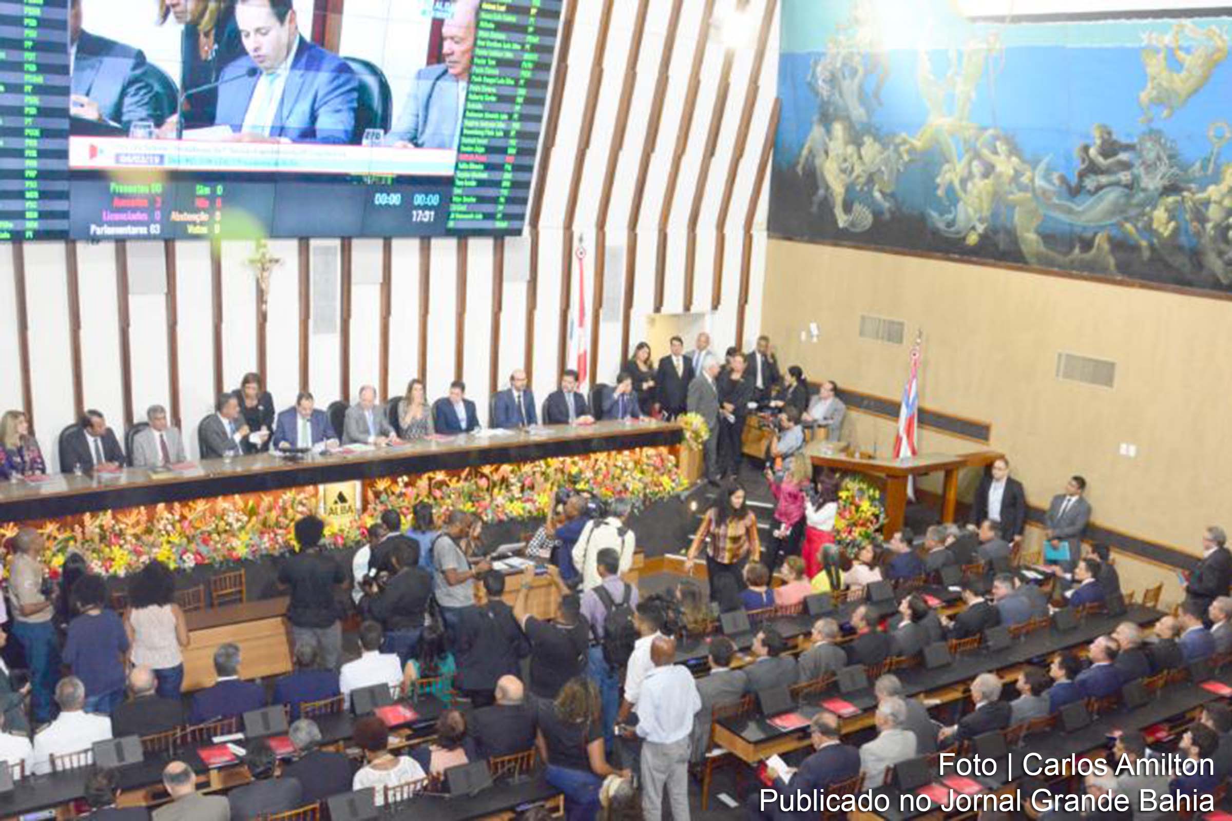 Plenário da Assembleia Legislativa da Bahia inicia 19ª Legislatura.