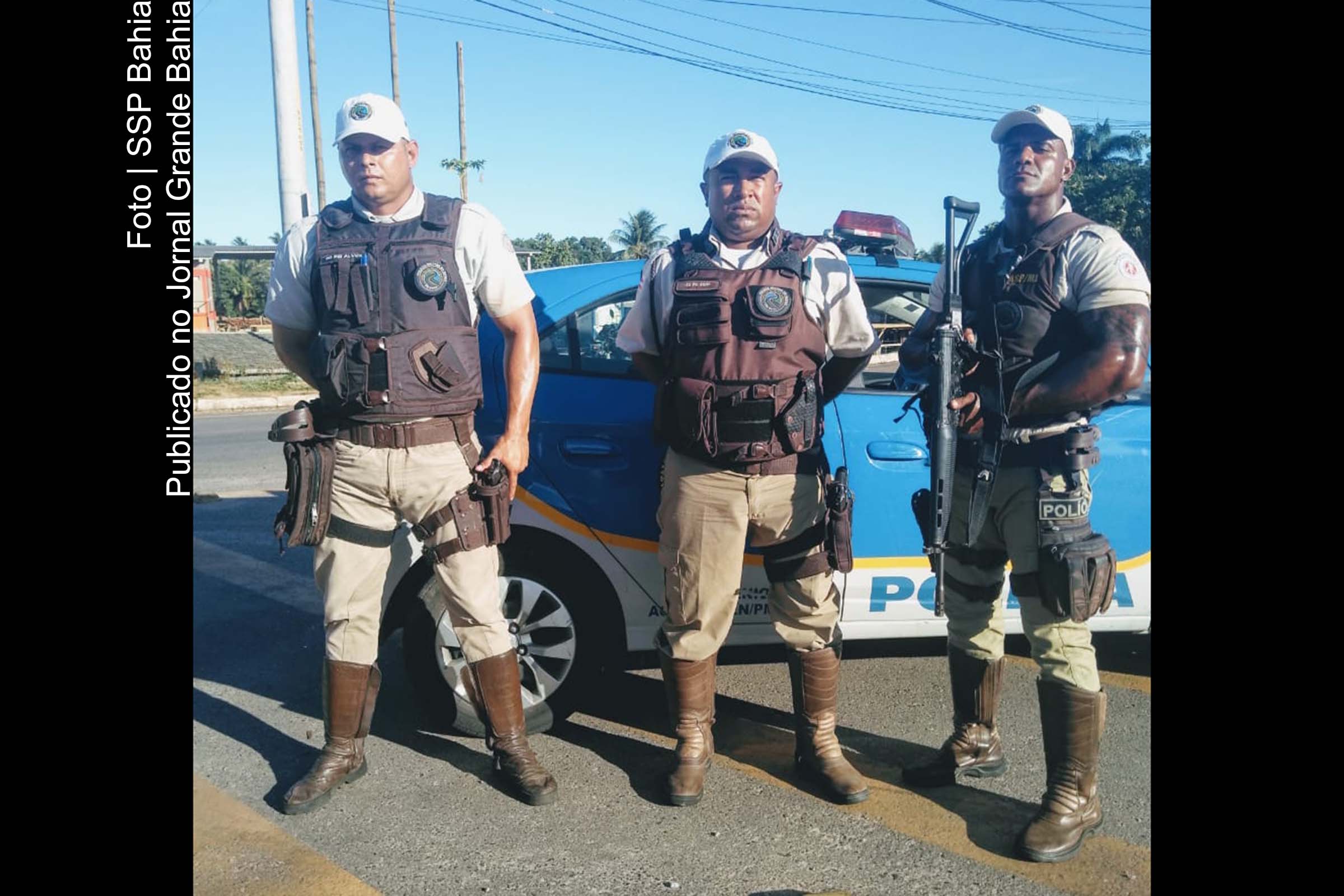 Policiais militares do Batalhão Rodoviário salvaram criança vítima de afogamento em Camaçari.