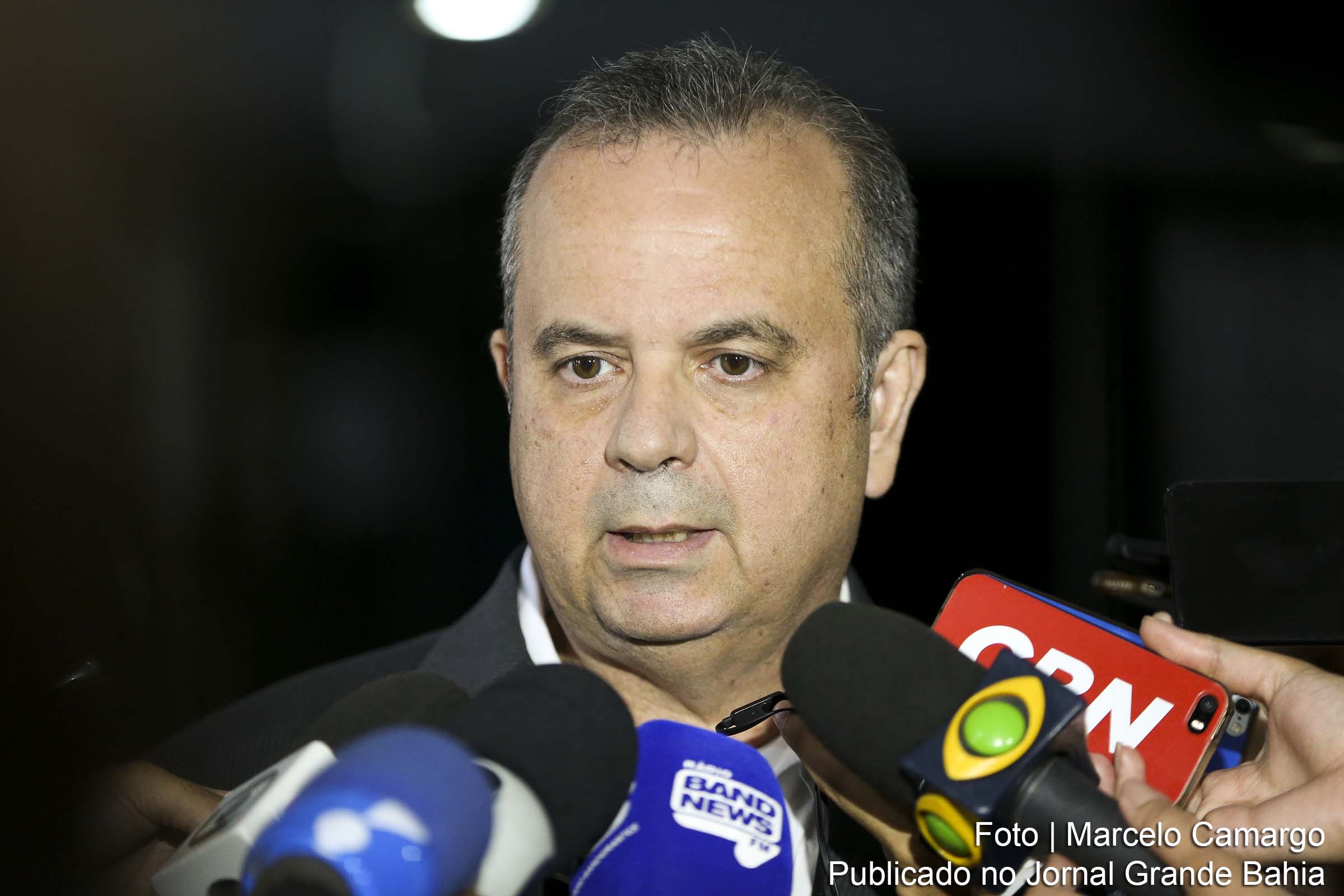 O secretário Especial de Previdência e Trabalho, Rogério Marinho, durante entrevista após reunião com o ministro da Justiça, Sérgio Moro.