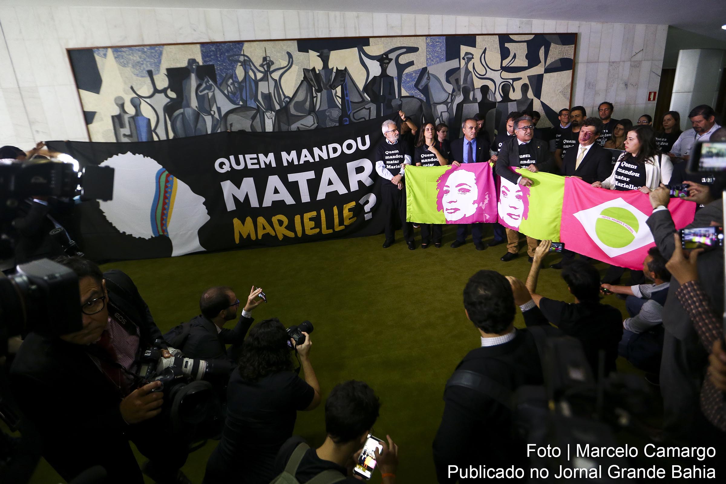 Ato na Câmara dos Deputados lembra um ano do assassinato da vereadora Marielle Francisco da Silva (Marielle Franco).