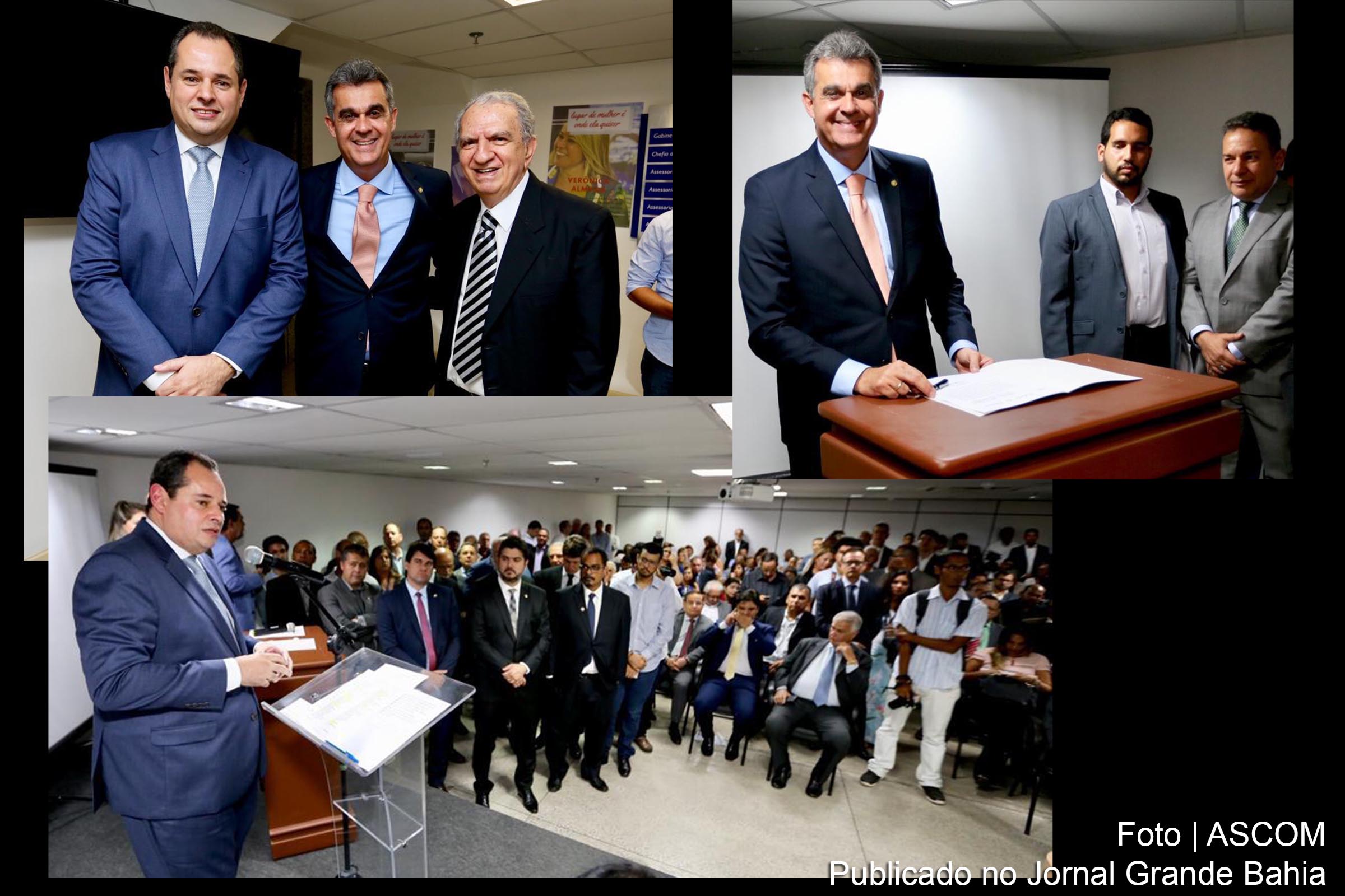 Deputado Nelson Leal participa da solenidade de posse de Sérgio Brito, como secretário de Desenvolvimento Urbano do Estado da Bahia.