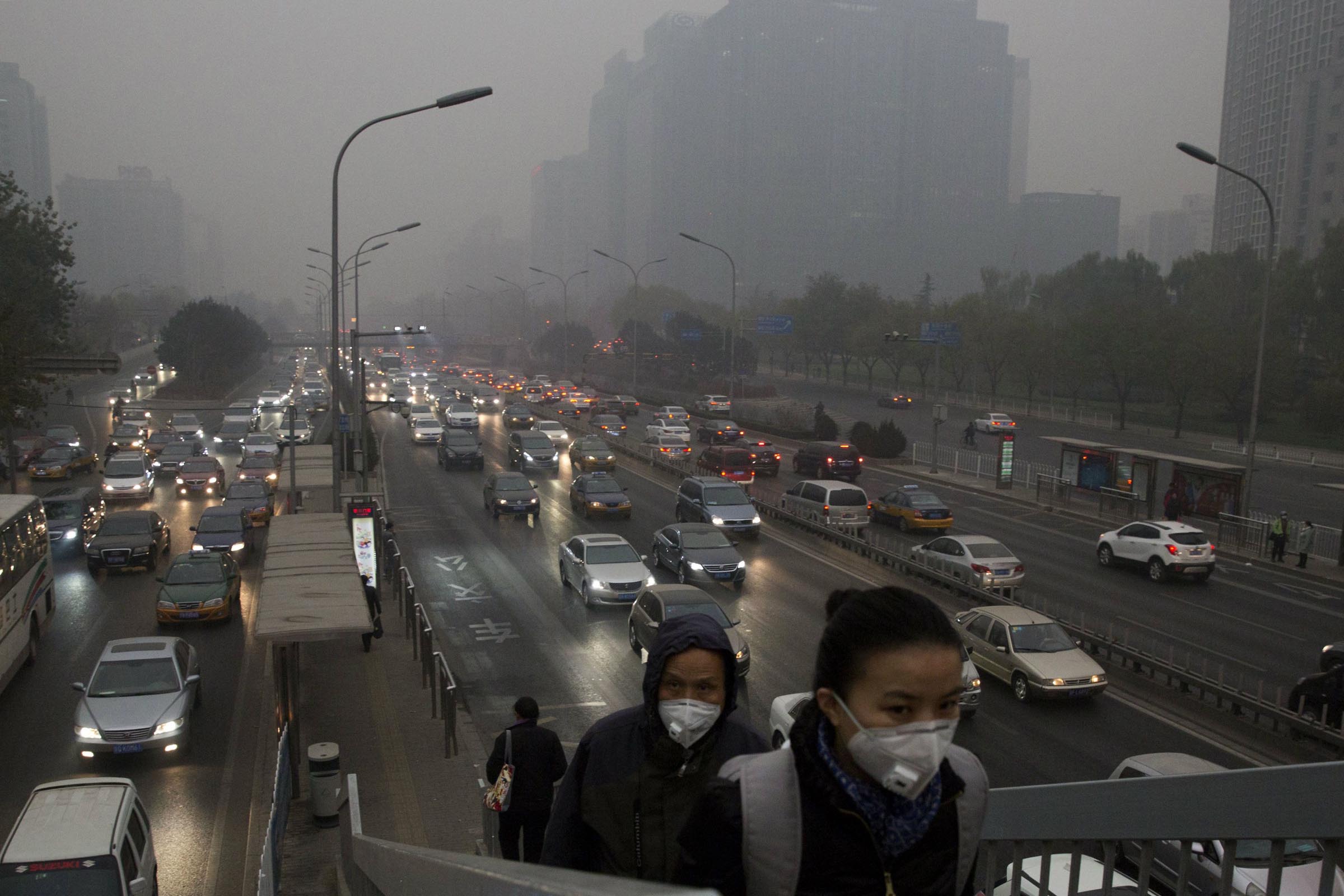 Poluição afeta qualidade de vida na cidades chinesas.