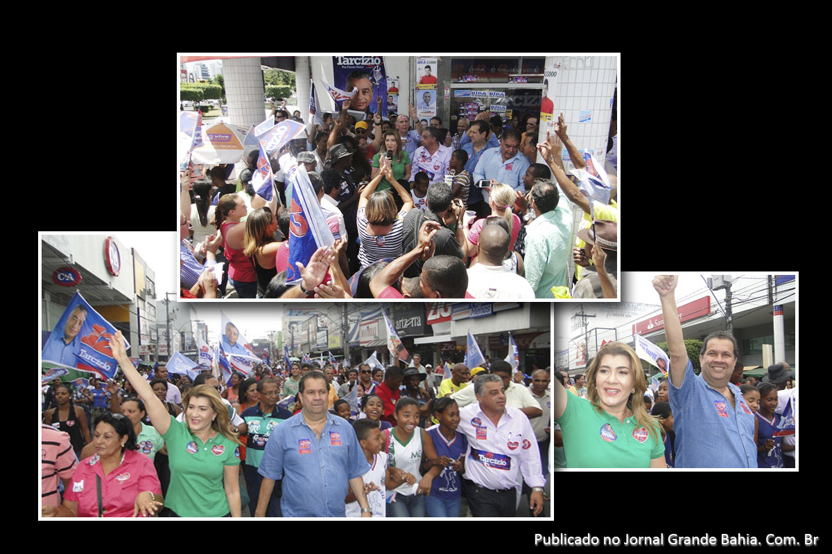 Graça Pimenta, Alexandre Brust e Carlos Luppi participam de ato da campanha eleitoral de Tarcízio Pimenta.