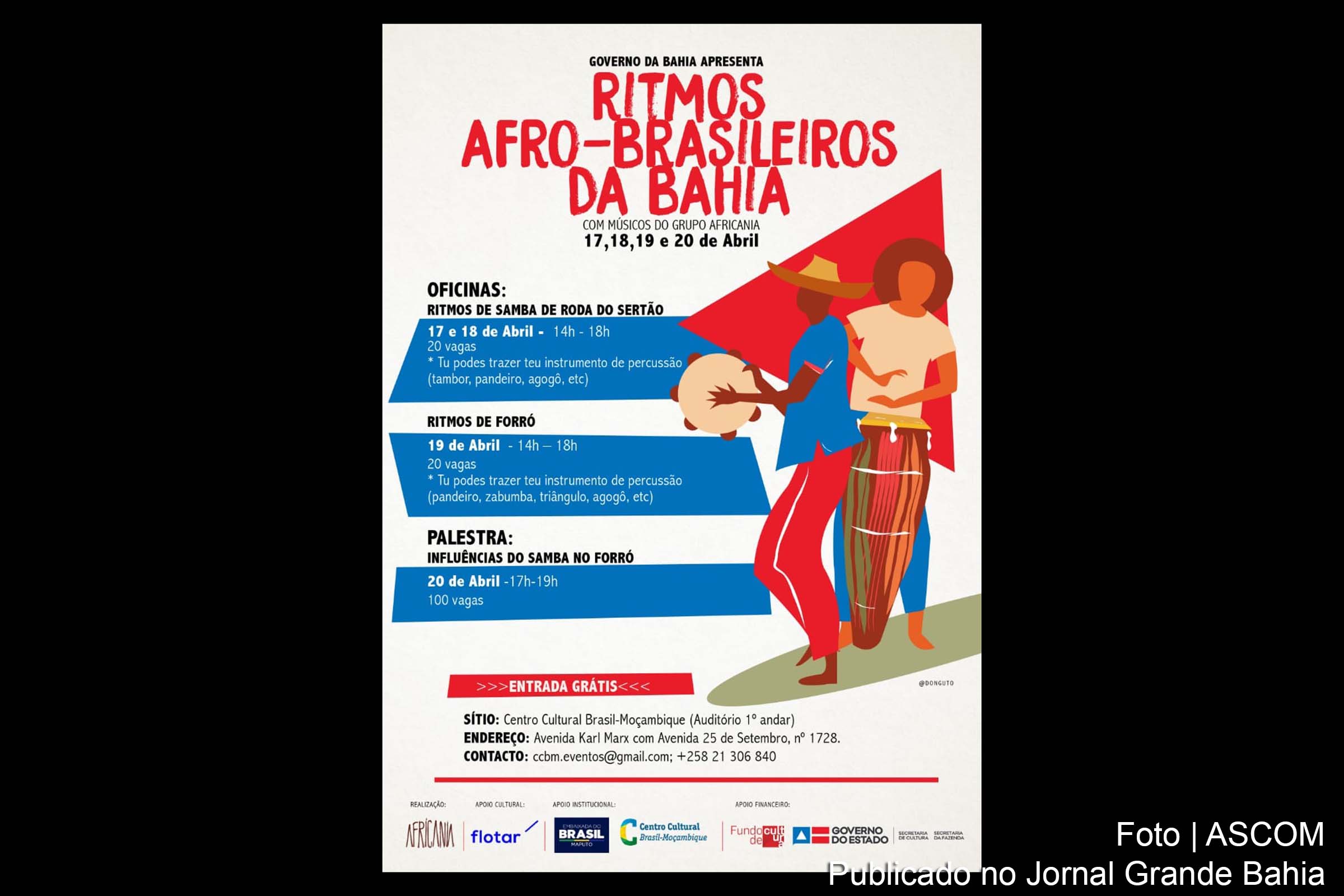 Cartaz anuncia projeto 'Circulação da Música Afro-Baiana 2019'