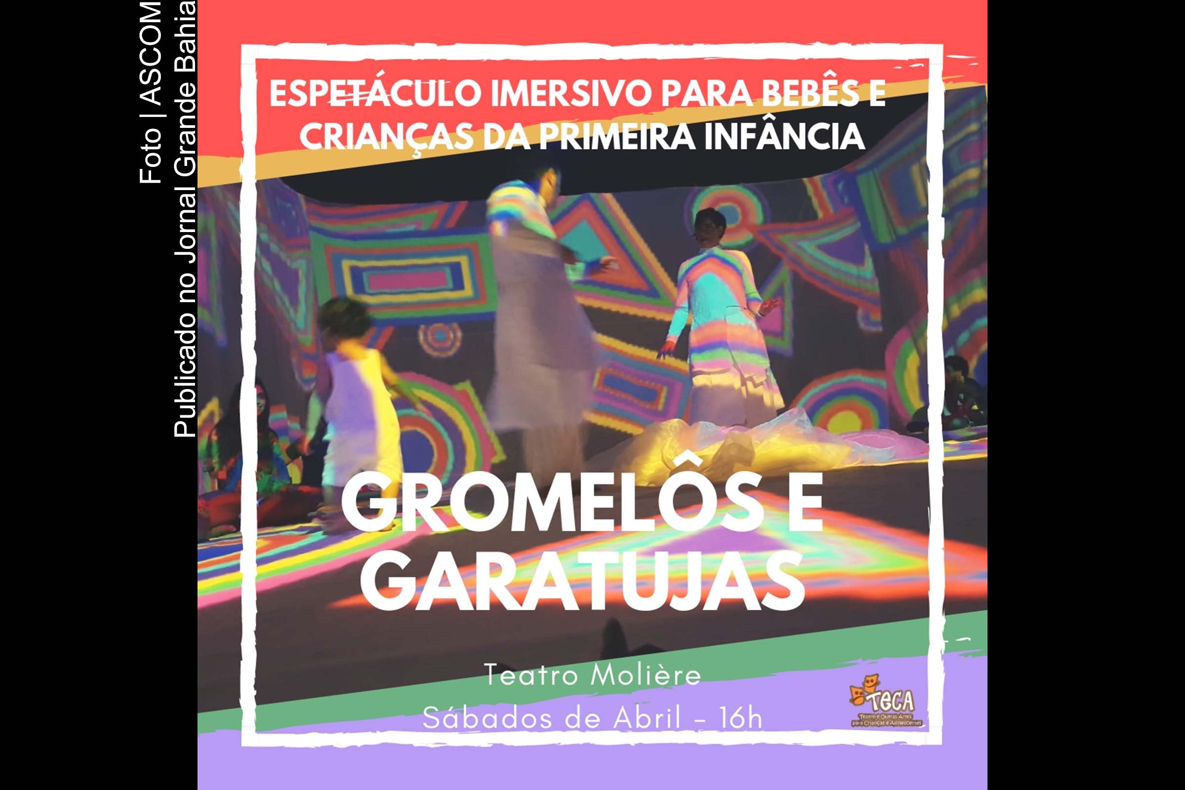 Grupo Teca Teatro traz espetáculo imersivo para bebês e famílias no Teatro Molière, em Salvador