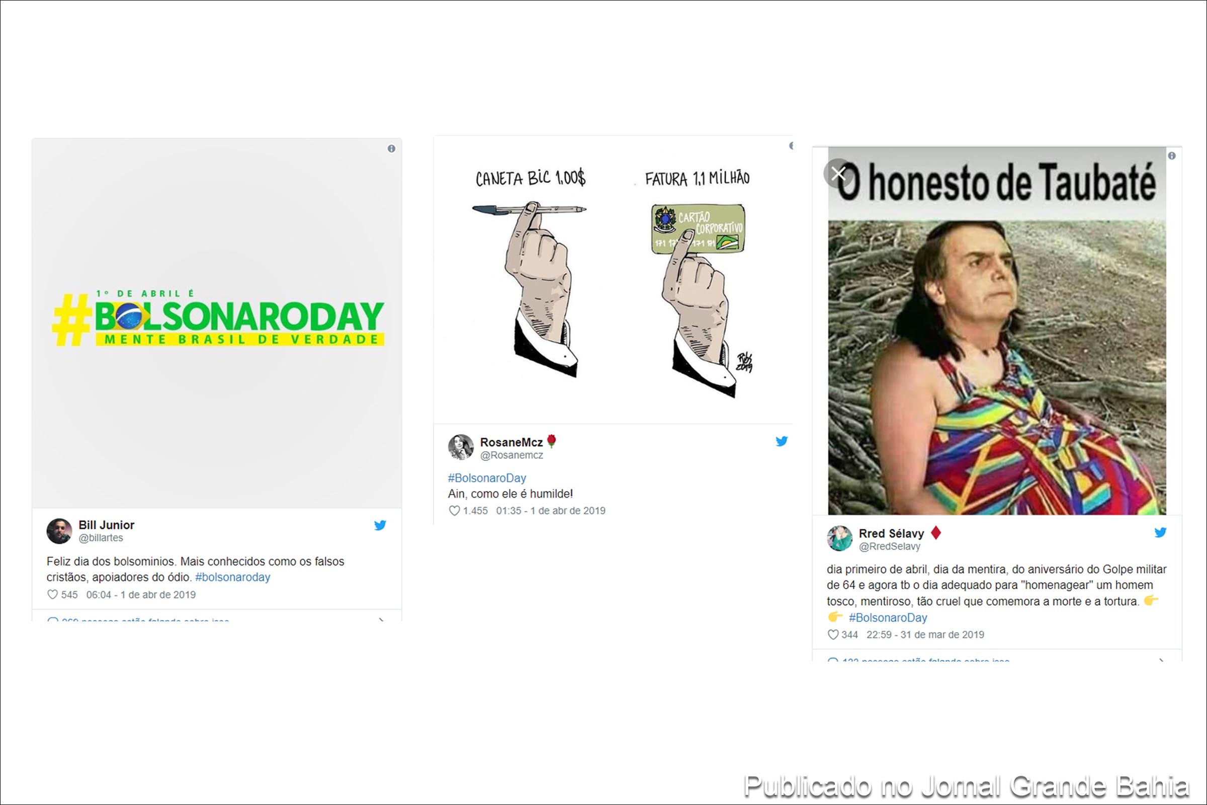 Nas redes sociais, Dia da Mentira virou BolsonaroDay, um dos assuntos mais comentados desta segunda-feira (01/04/2019), no Brasil e no mundo.