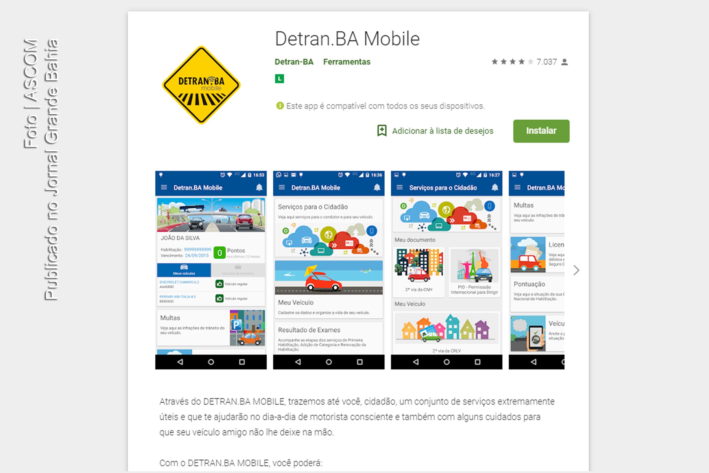 DETRAN Bahia planeja disponibilizar novos serviços pela internet.