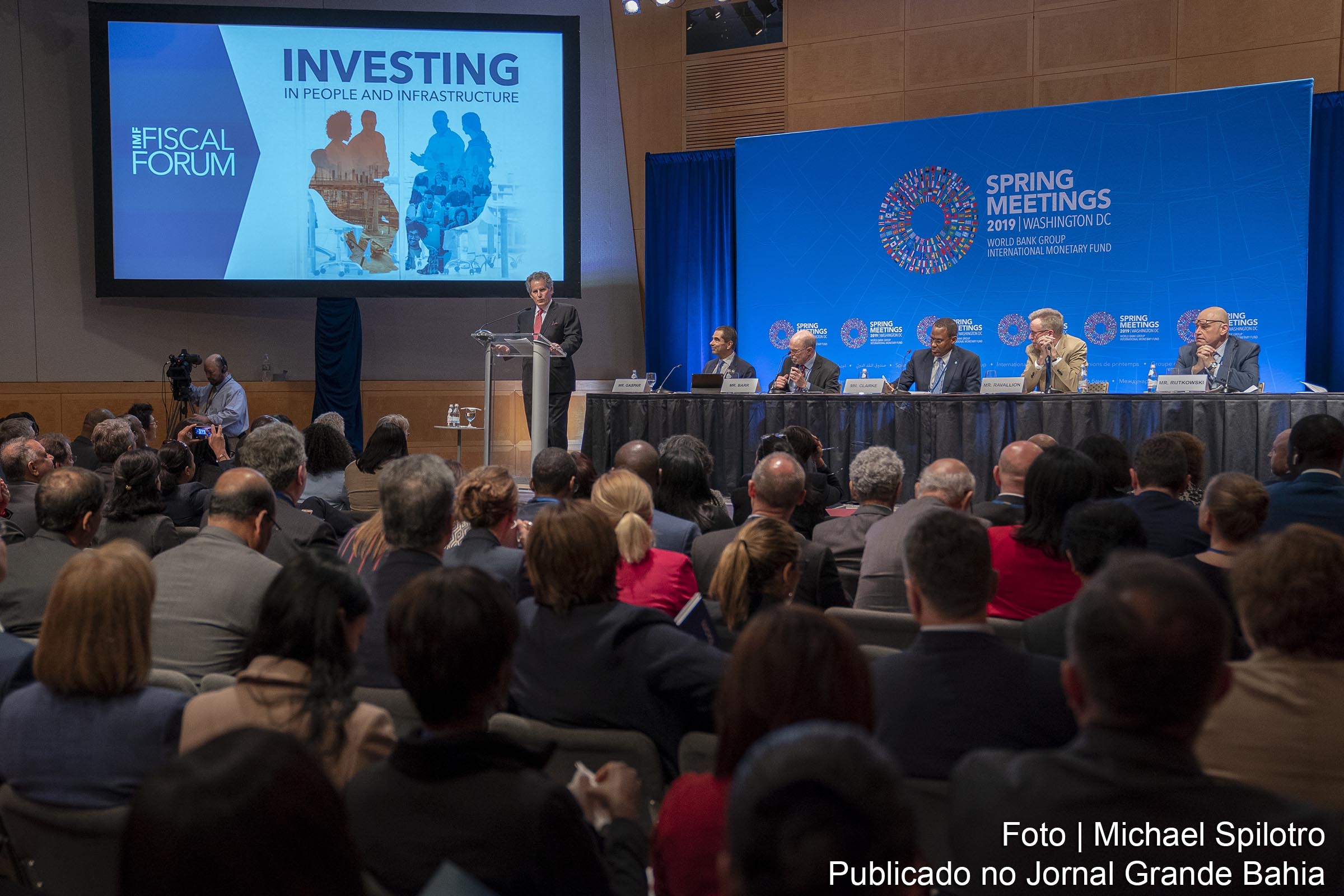 Com tema ‘Investir nas Pessoas: Desafios e Respostas da Política Fiscal’, David Lipton palestra durante edição 2019 do Fórum Fiscal do Fundo Monetário Internacional (FMI), realizado em Washington, DC, EUA, em 13 de abril de 2019.