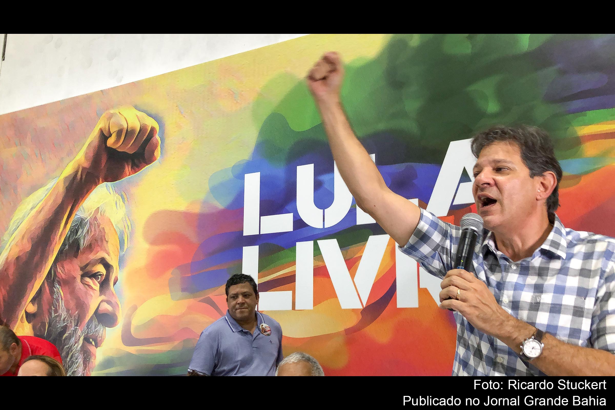 Fernando Haddad participa do Encontro Nacional Lula Livre, em São Paulo, em 16 de março de 2019.