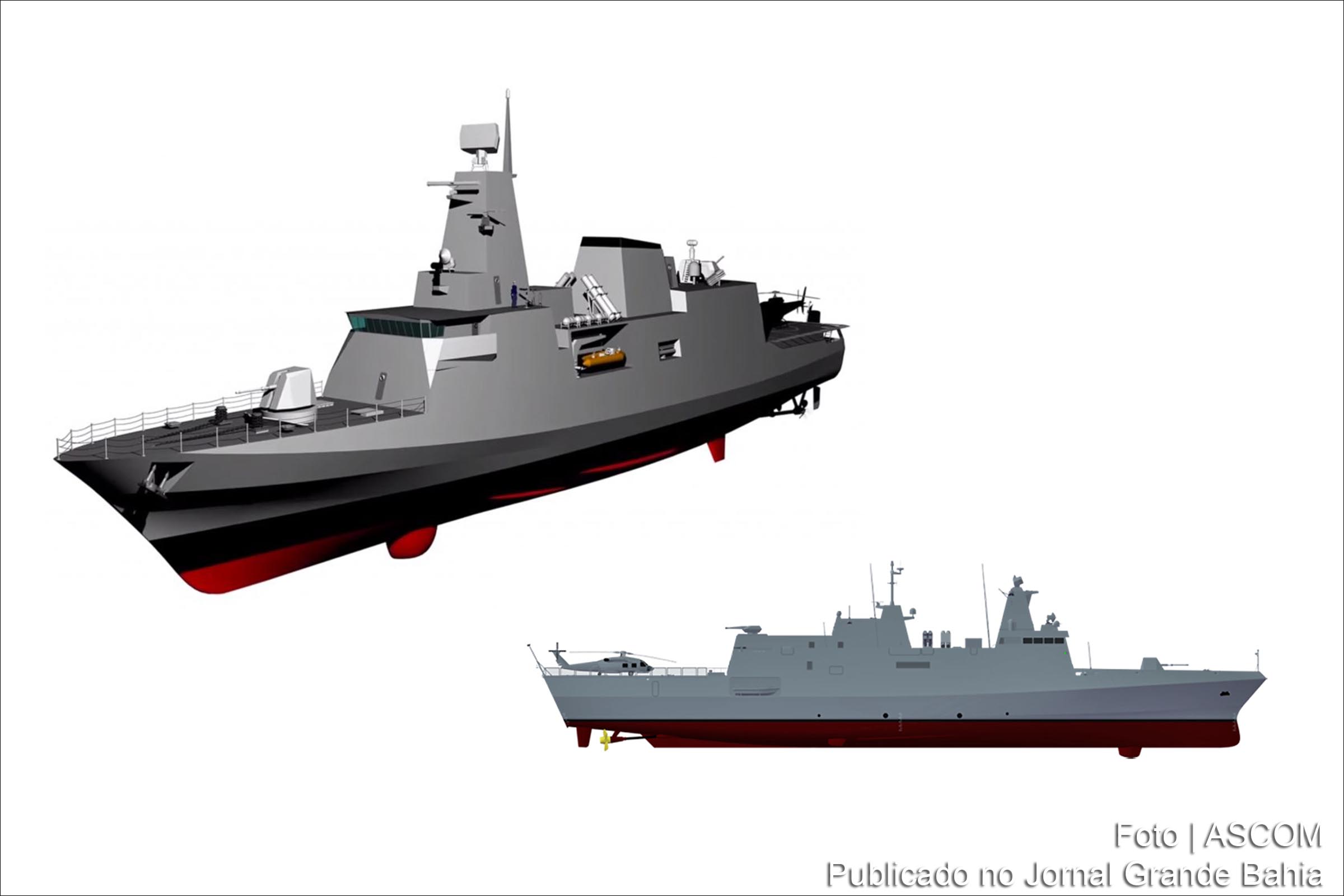 Ilustração da Corveta classe Meko.