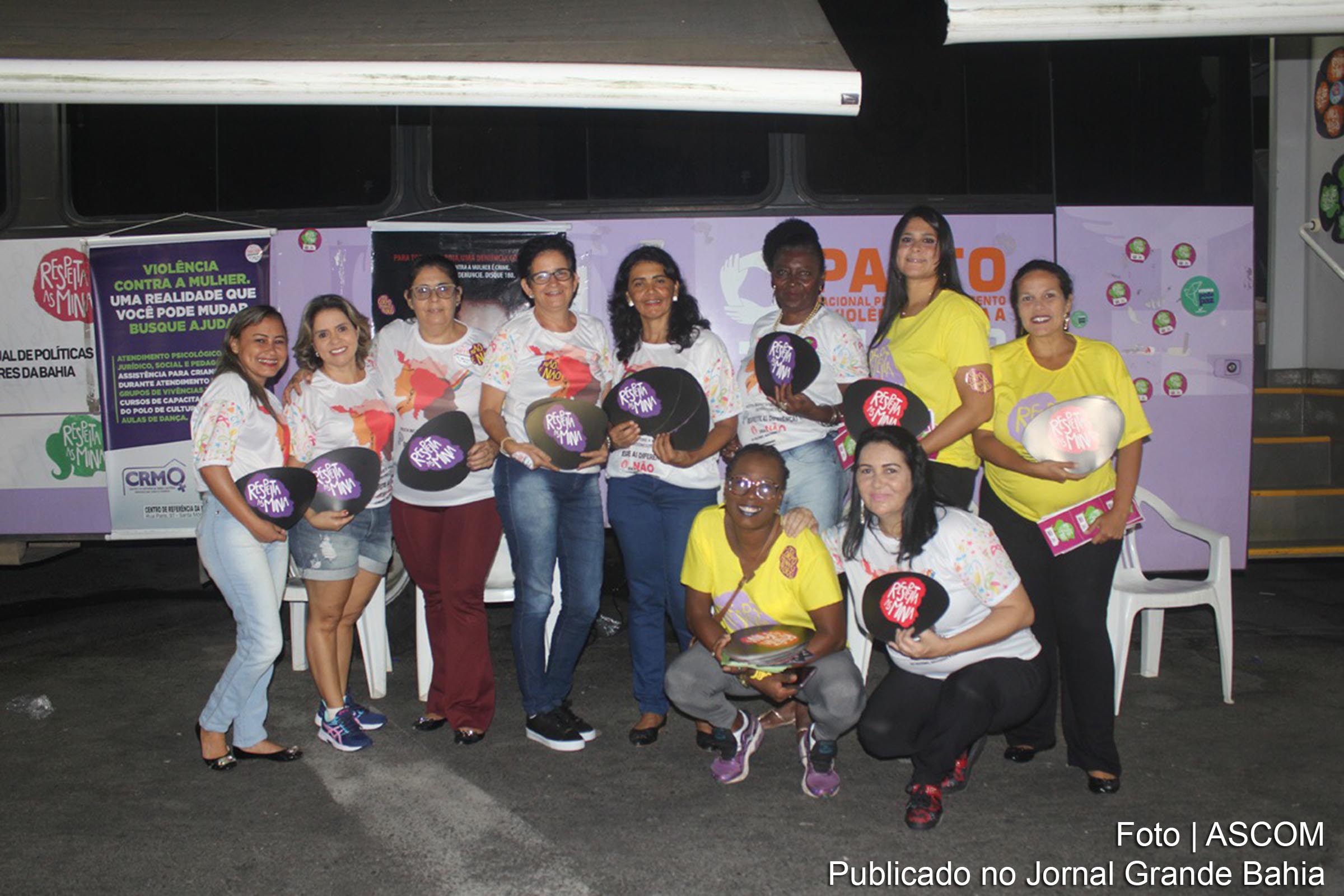 Profissionais atuam no circuito da Micareta 2019 de Feira de Santana alertando sobre assédio.