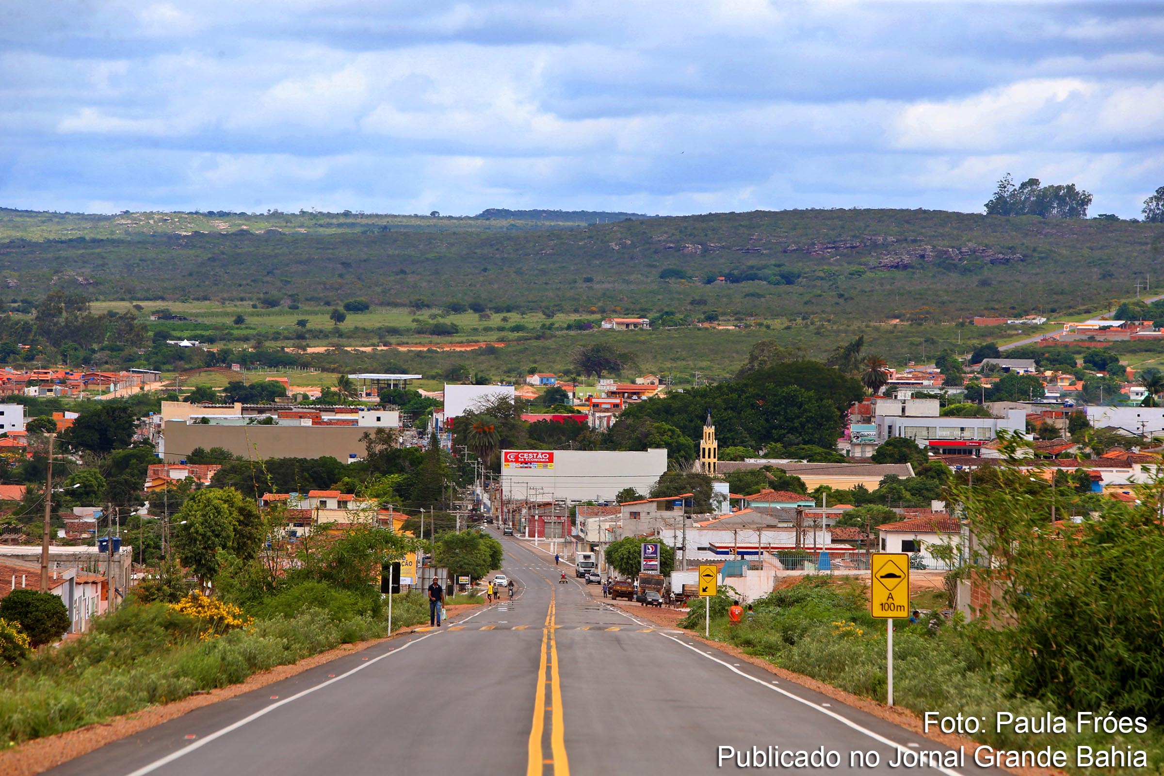 Vista da sede da cidade de Morro do Chapéu.