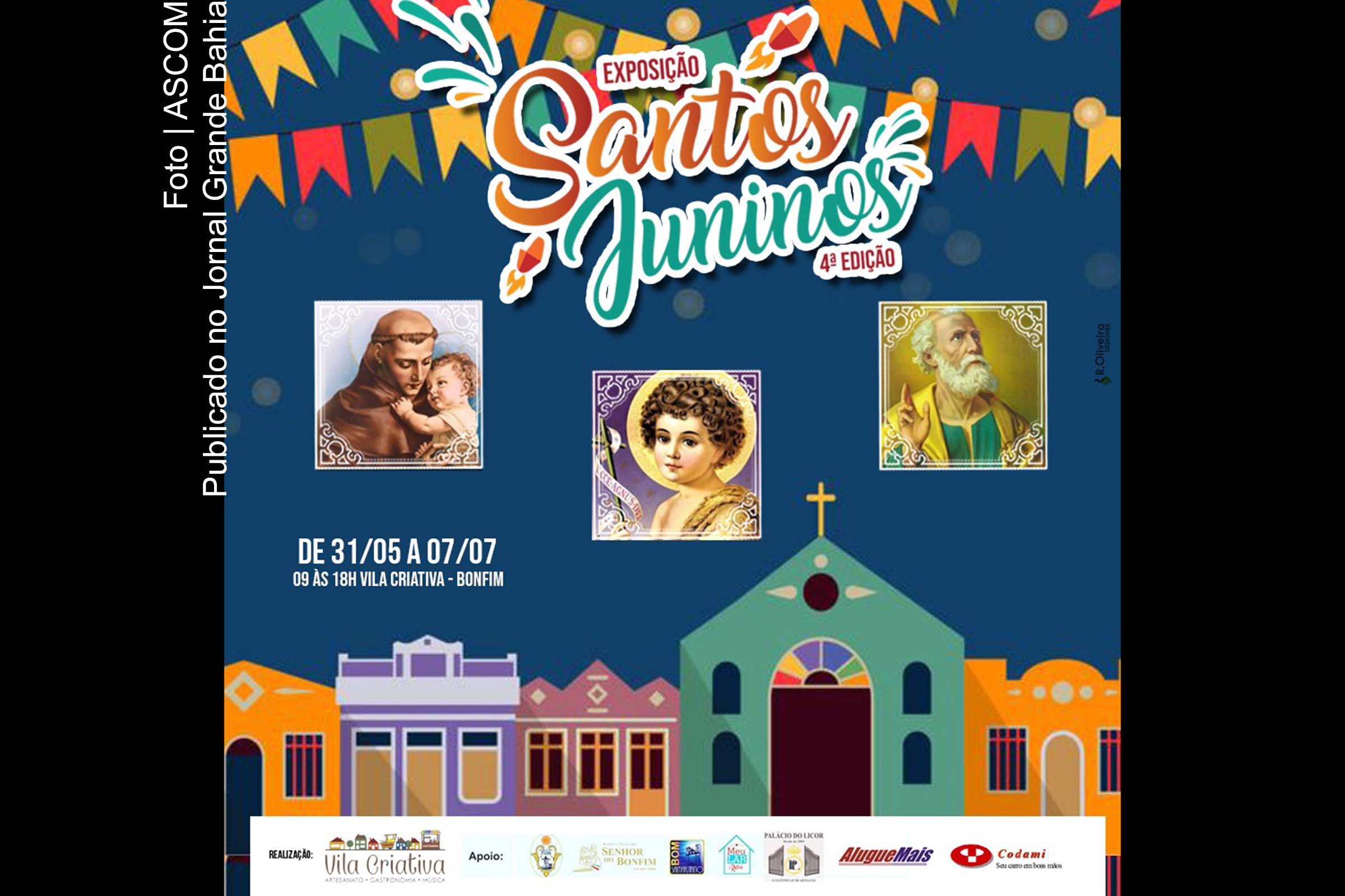 Exposição Santos Juninos ocorre na praça do Bonfim, em Salvador; evento conta com Reza Cantada de Santo Antônio e diversas atrações musicais