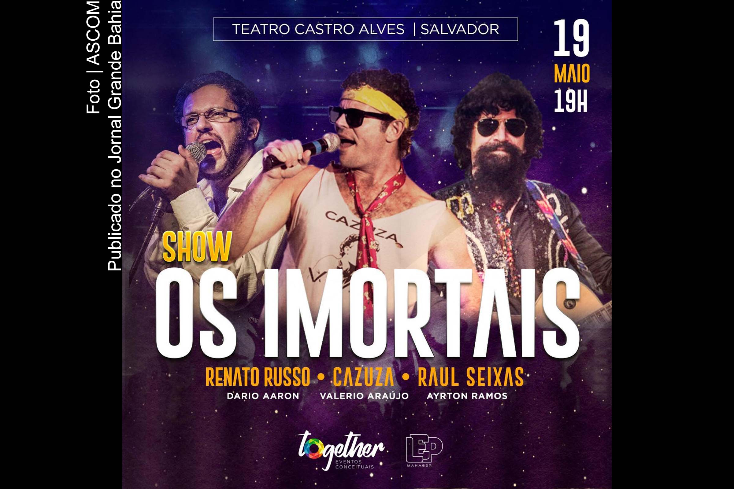Cartaz do espetáculo 'Os Imortais'.
