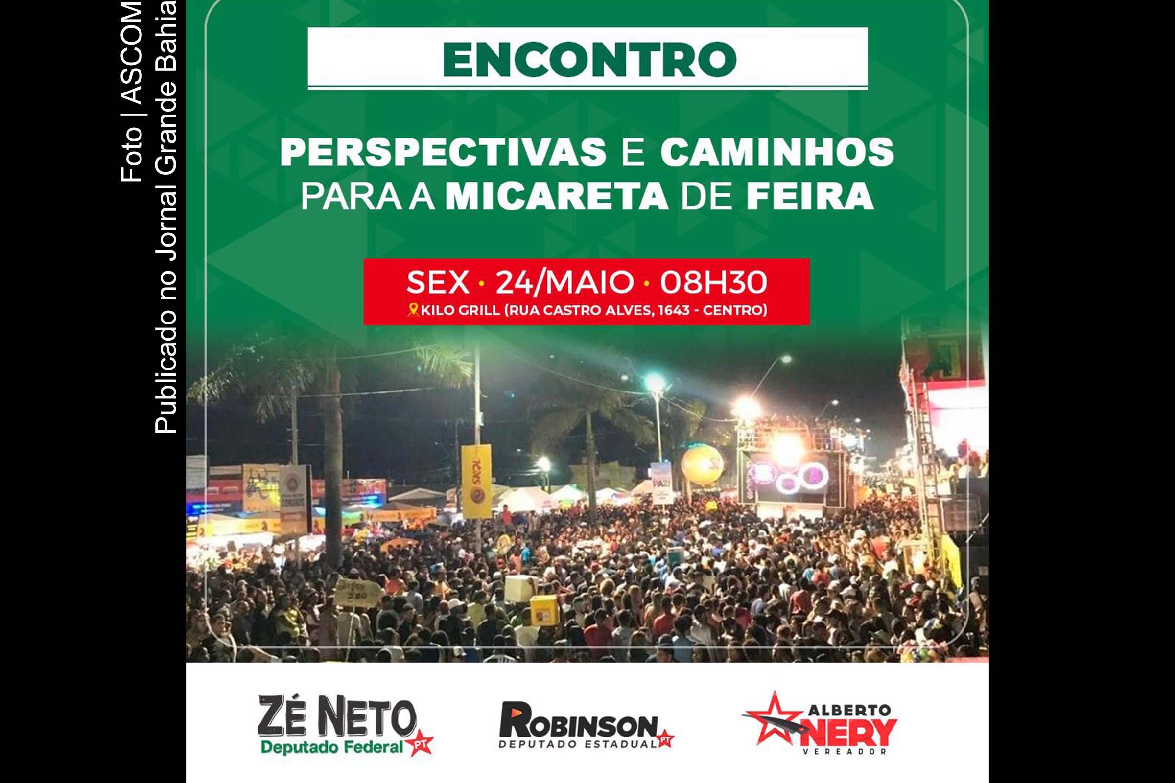 Deputados Zé Neto e Robinson Almeida e Vereador Alberto Nery realizam encontro para discutir perspectivas e caminhos para a Micareta de Feira de Santana.