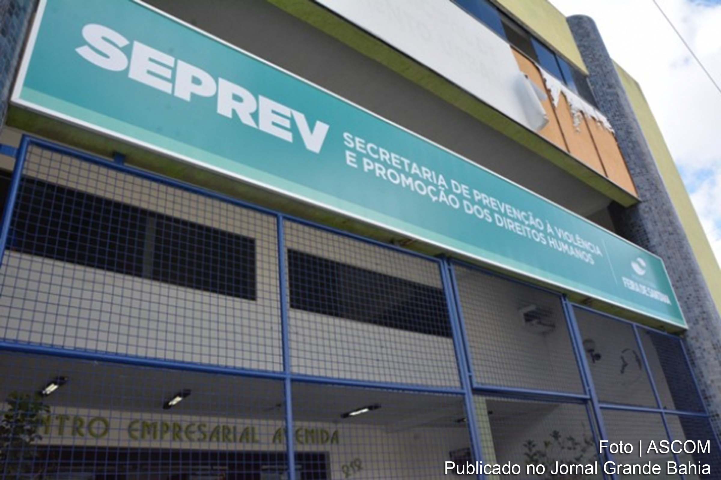 Fachada da Secretaria Municipal de Prevenção à Violência e Promoção dos Direitos Humanos.