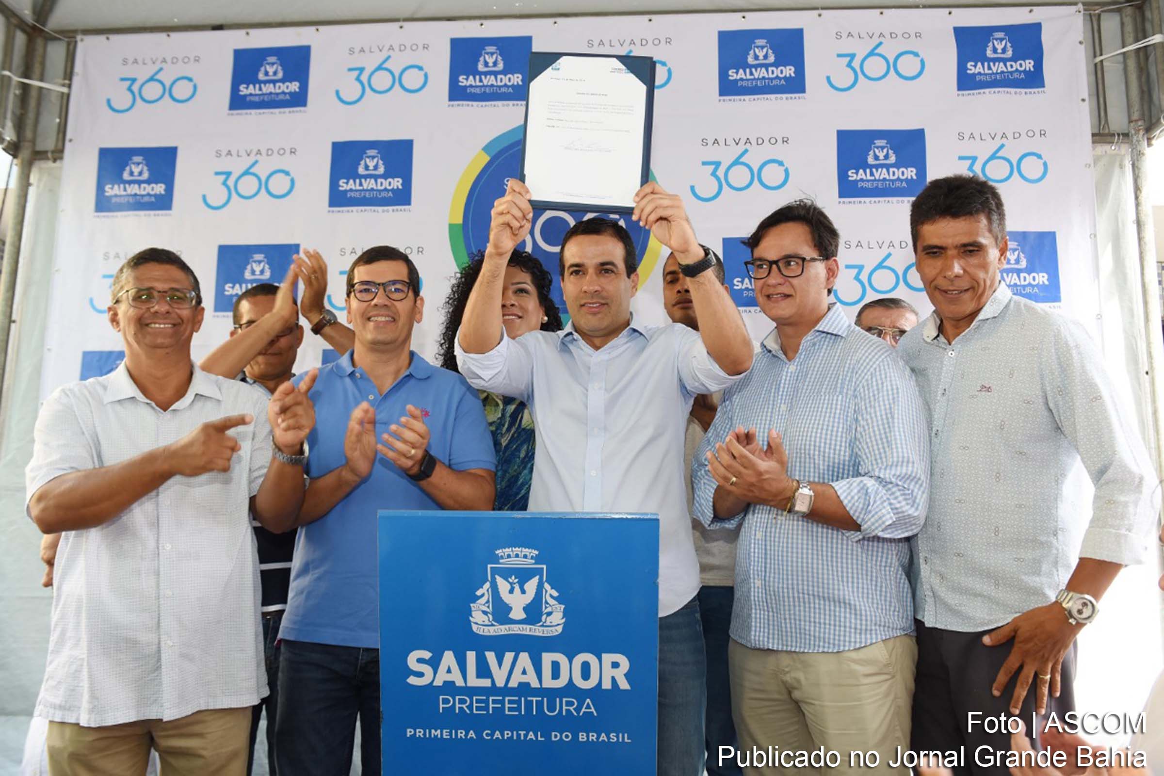Vice-prefeito Bruno Reis participa de ato em Pernambués, em Salvador.