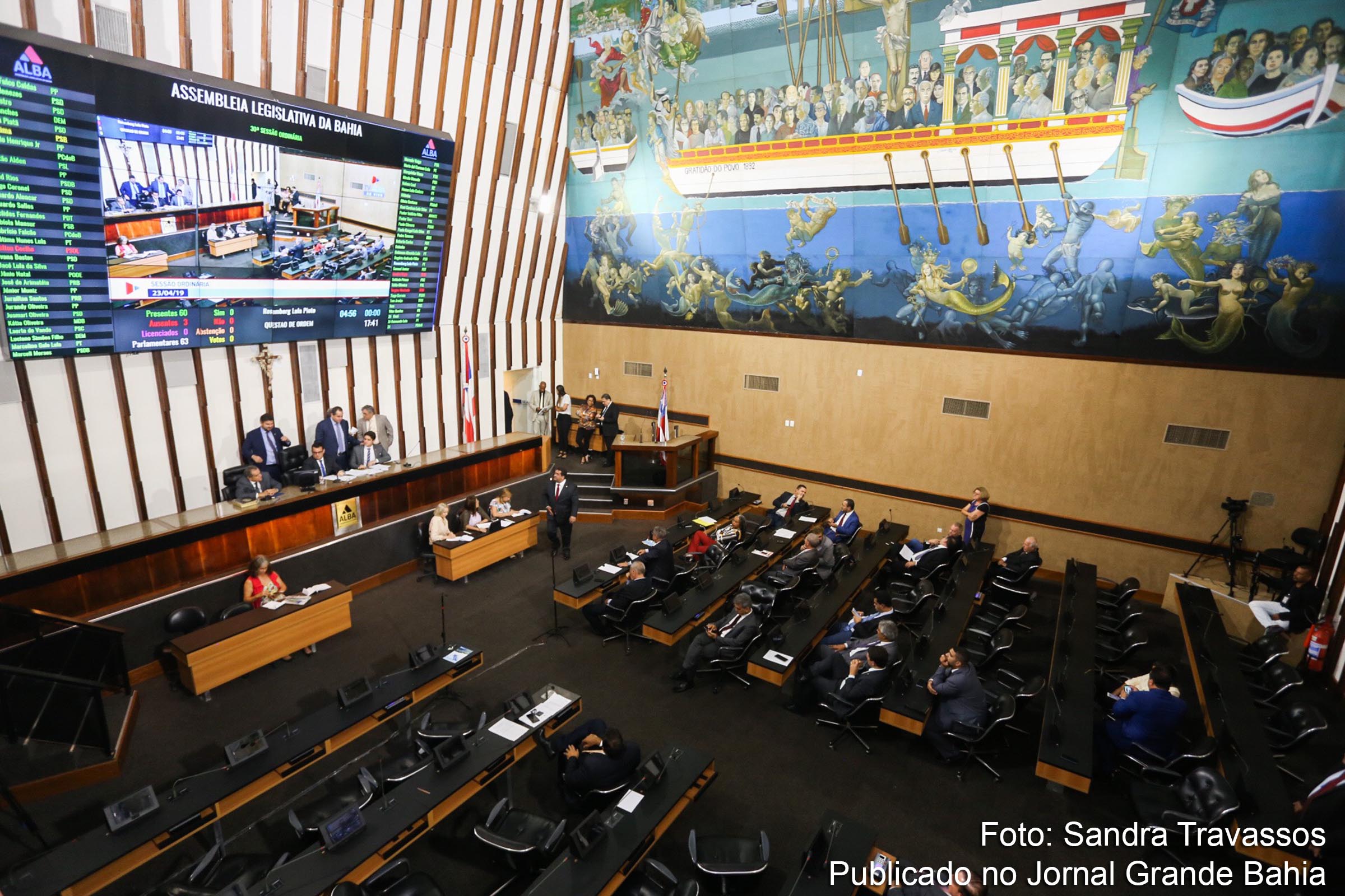 Sessão plenária da Assembleia Legislativa da Bahia (ALBA) presidida pelo deputado Alex Lima (PSB).