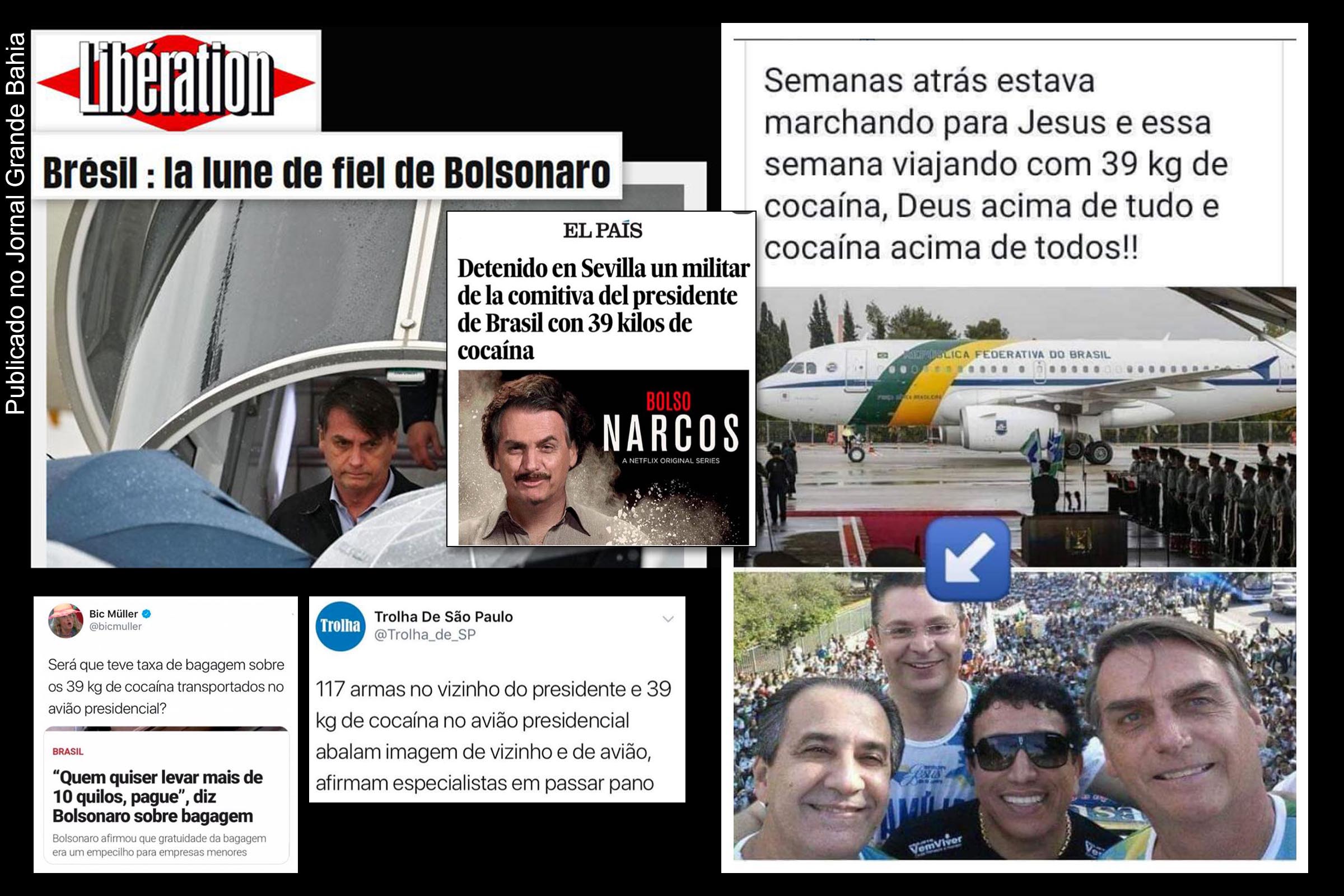 'Brasil: a lua de fel de Bolsonaro' é o título do artigo no jornal Libération. Memes em redes sociais apresentam crítica ao presidente de extrema-direita.